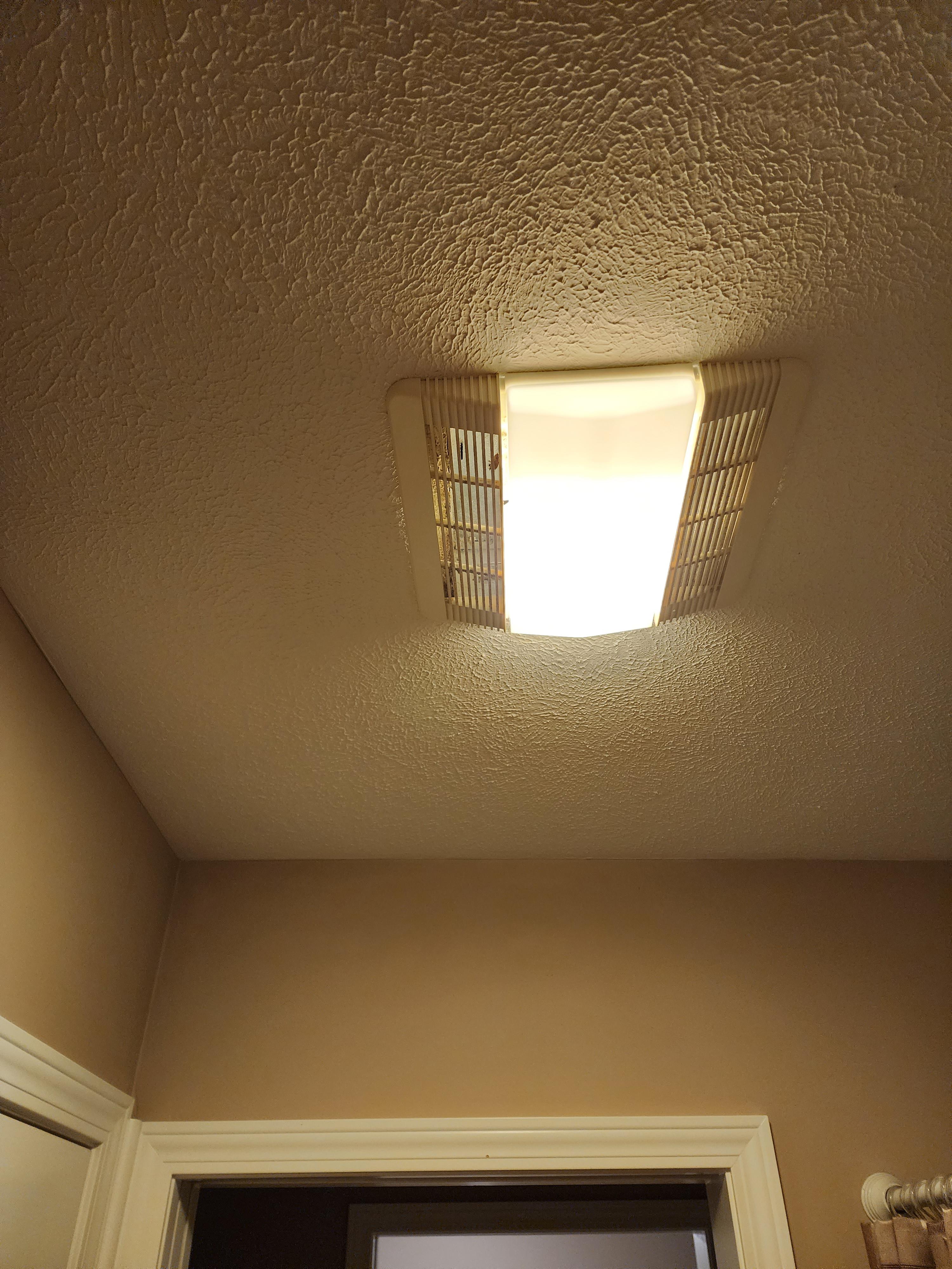 I just realized the light in my bathroom is crooked, my family has