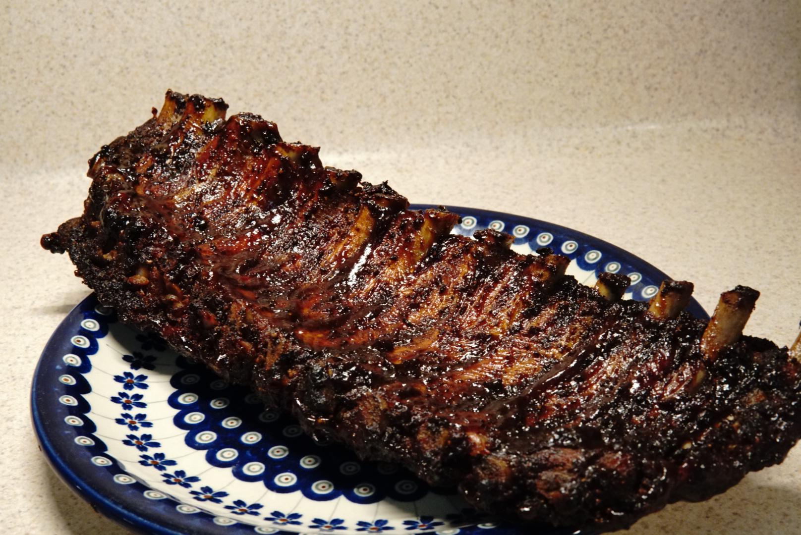 First time smoking Ribs was a success! 250 degrees for 4 hours using HEB brand Ribs Seasoning