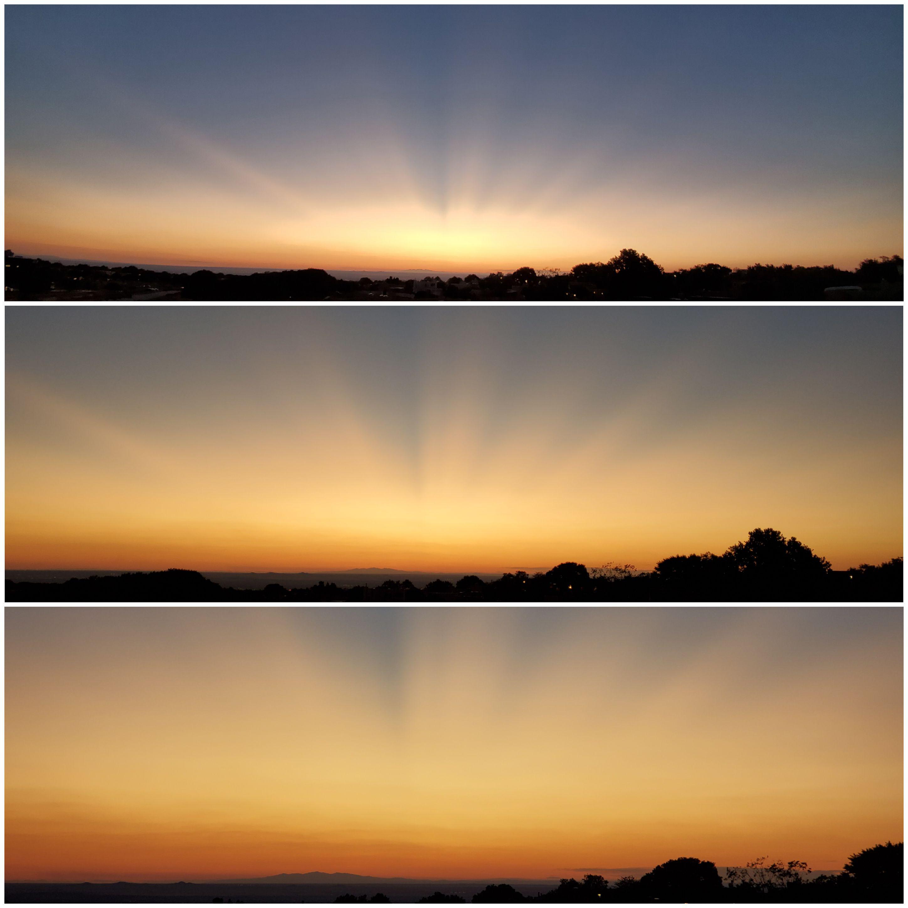 Sunset with sun rays from El Oso Grande park. 20190904 r