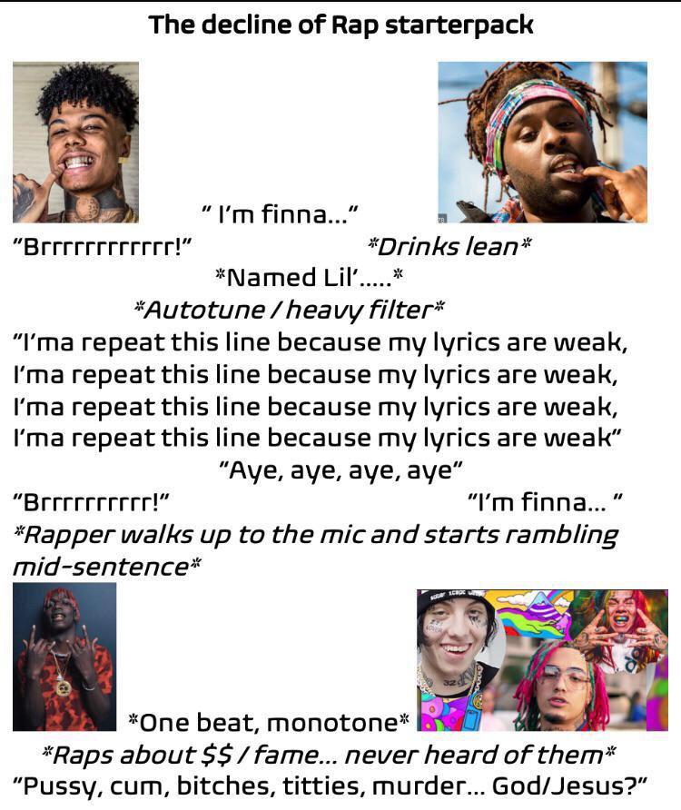 Modern rap starterpack r/starterpacks