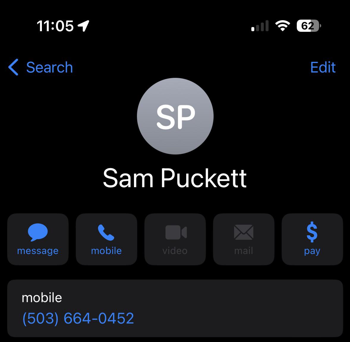 Sam’s phone number in S4 Episode 1 has finally been disconnected, it