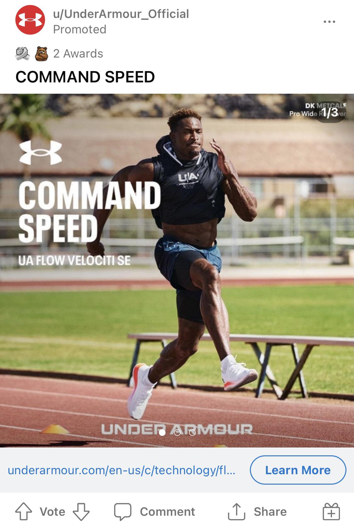 Reddit Under Armour ad. r/Seahawks