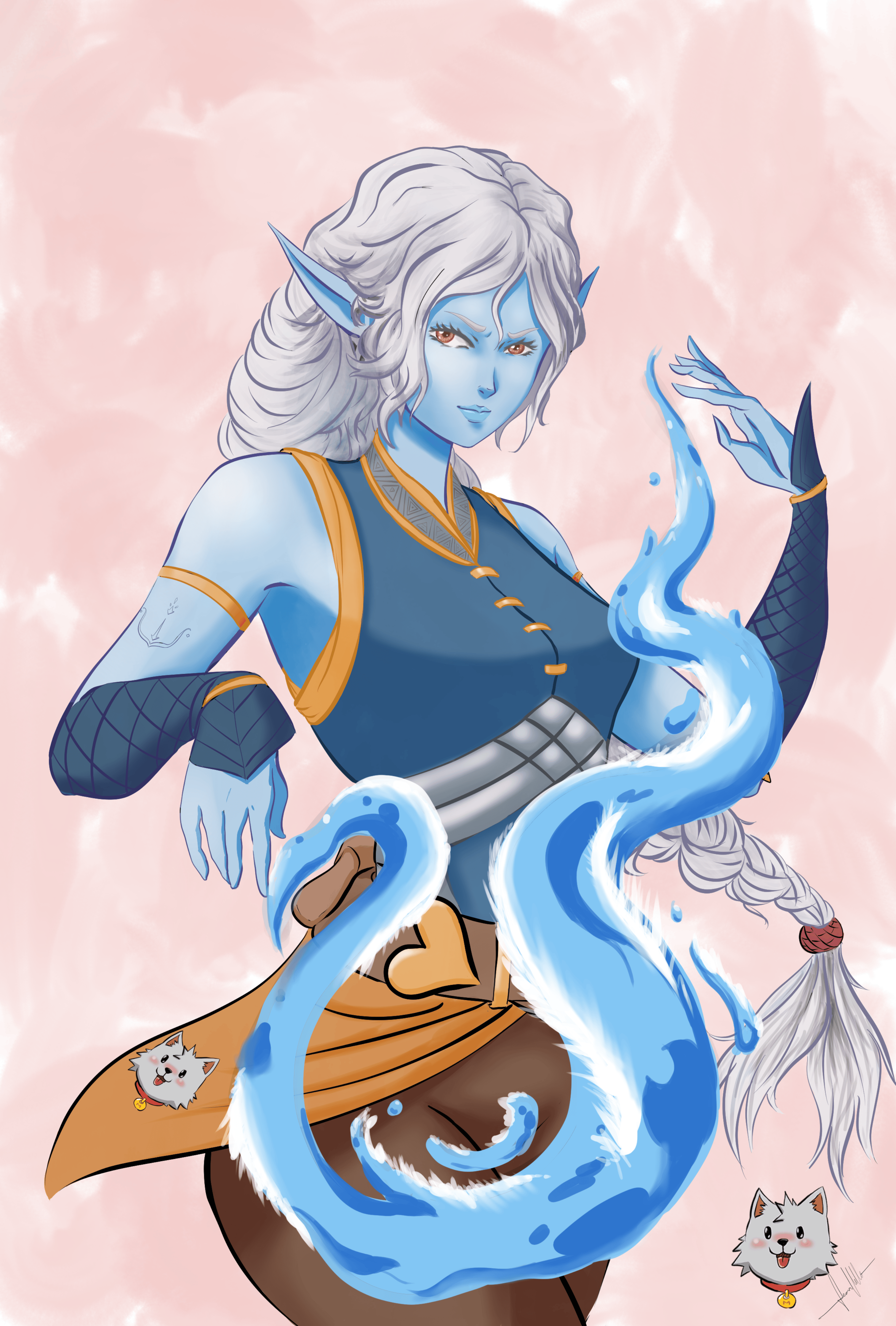 My Take on Valkyrea's DnD Water Genasi Druid. HYPE for this Sunday