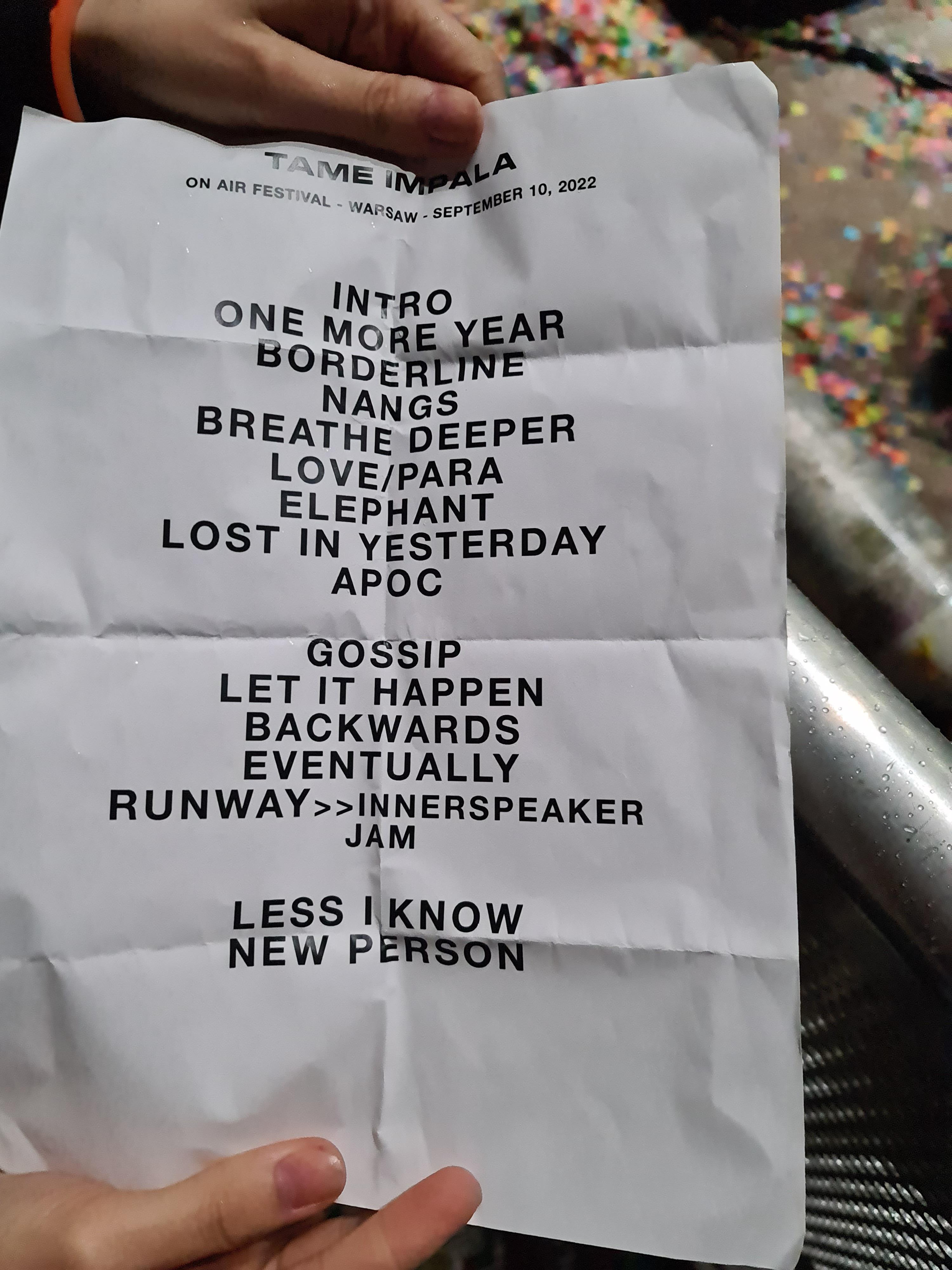 tame impala tour setlist 2026 Set List September 10, 2022 r/TameImpala