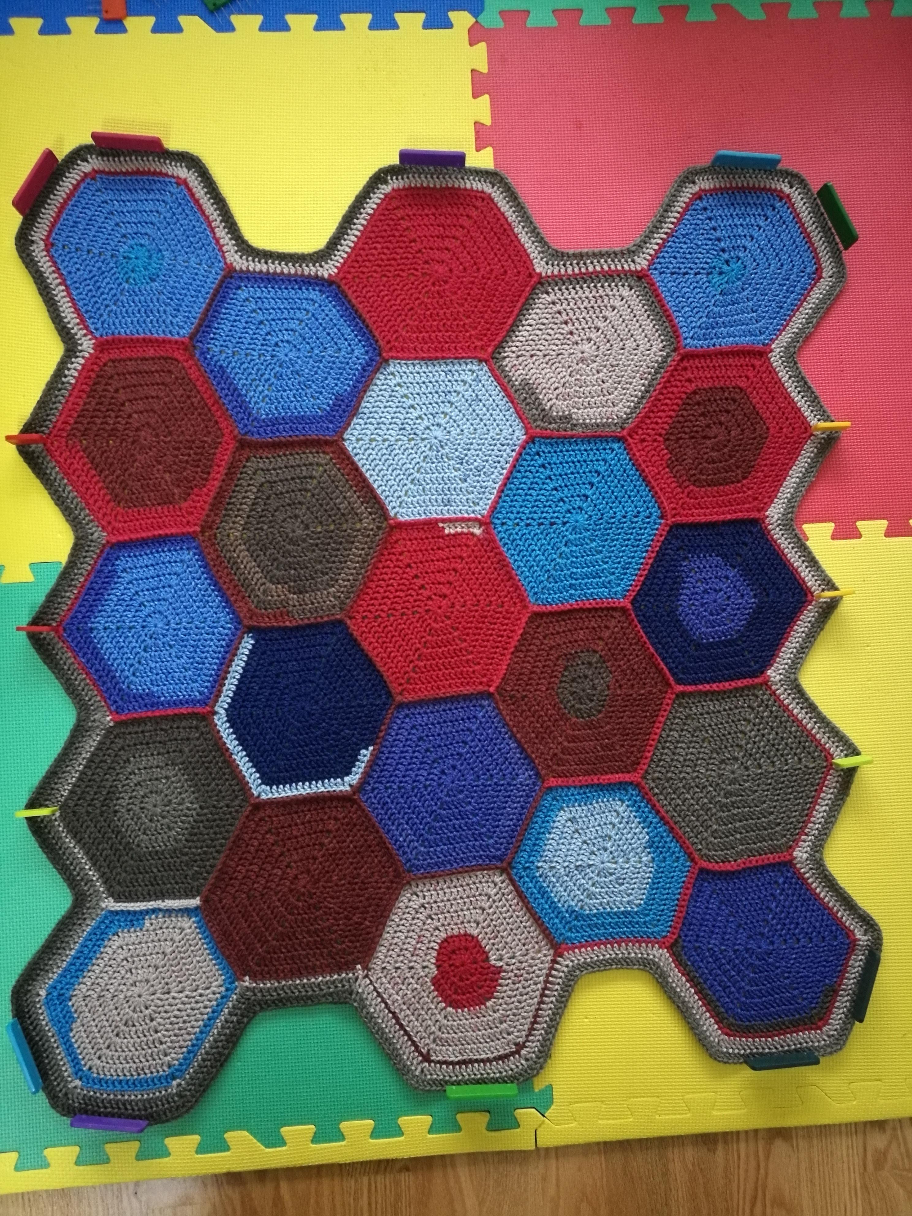 Baby blanket it just needs to dry to be completely finished r/crochet