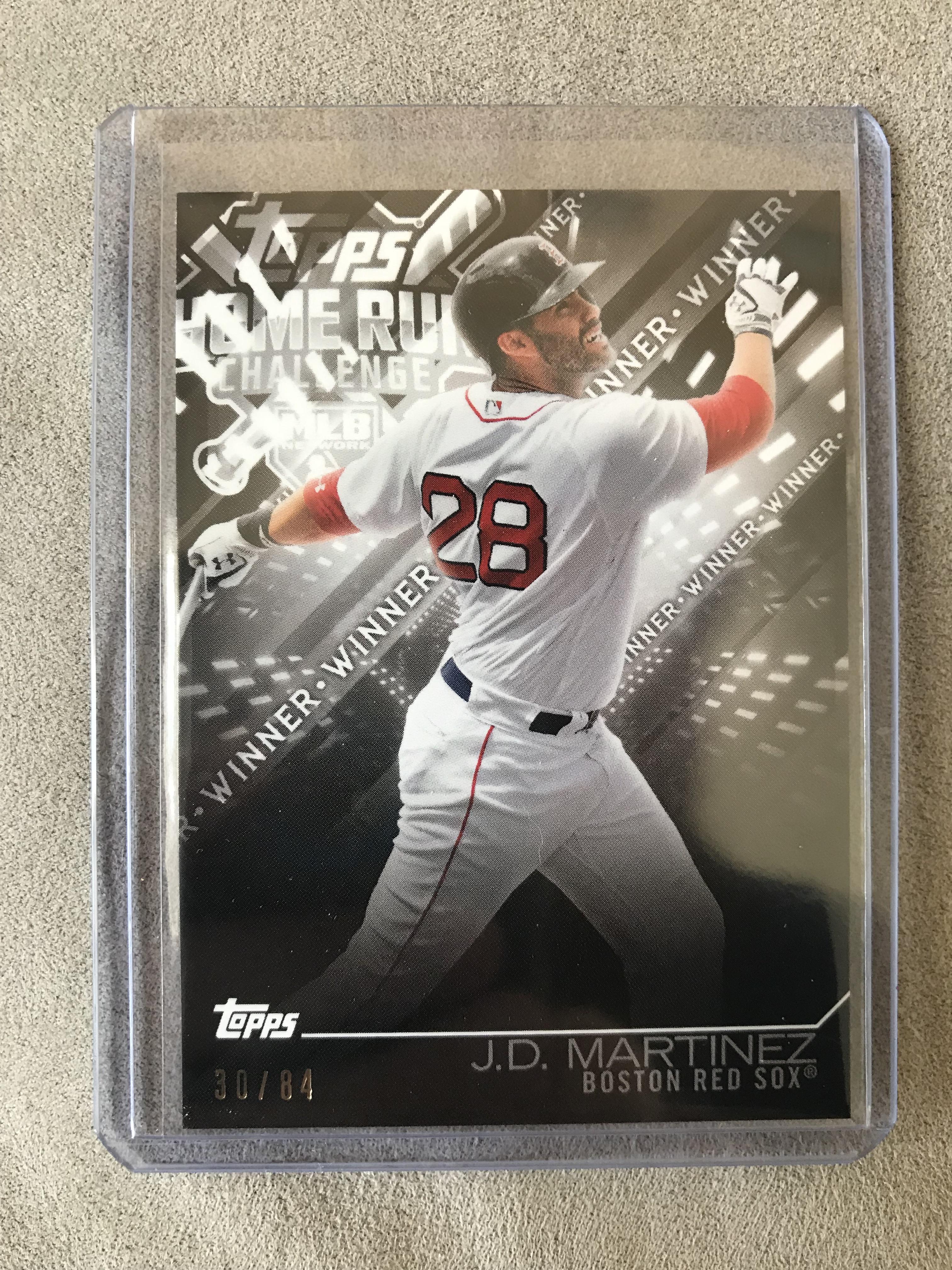 Received my JD Martinez Home Run Challenge winning card today from