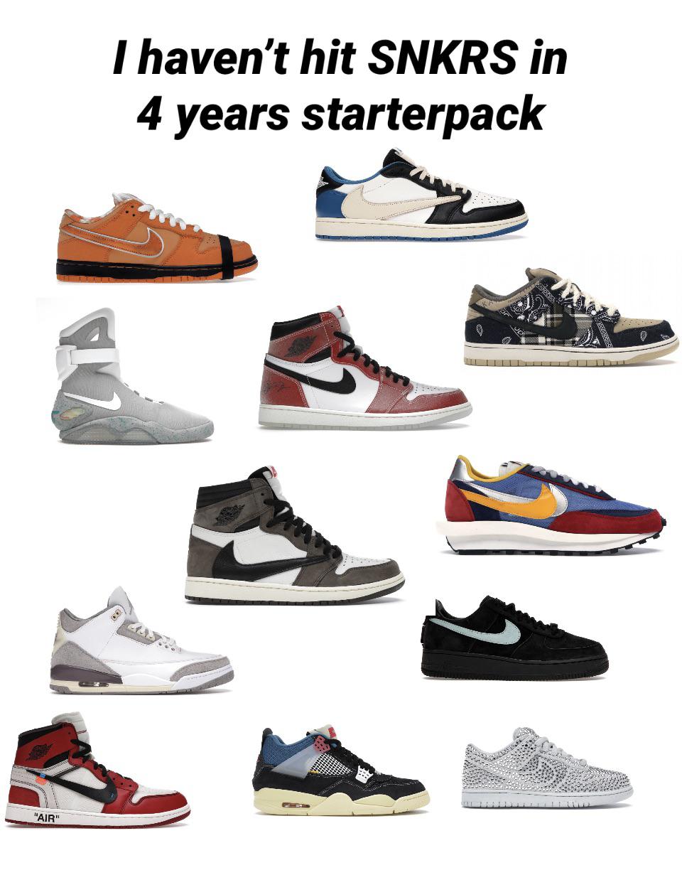 When people complain about taking L’s on the SNKRS app but only enter