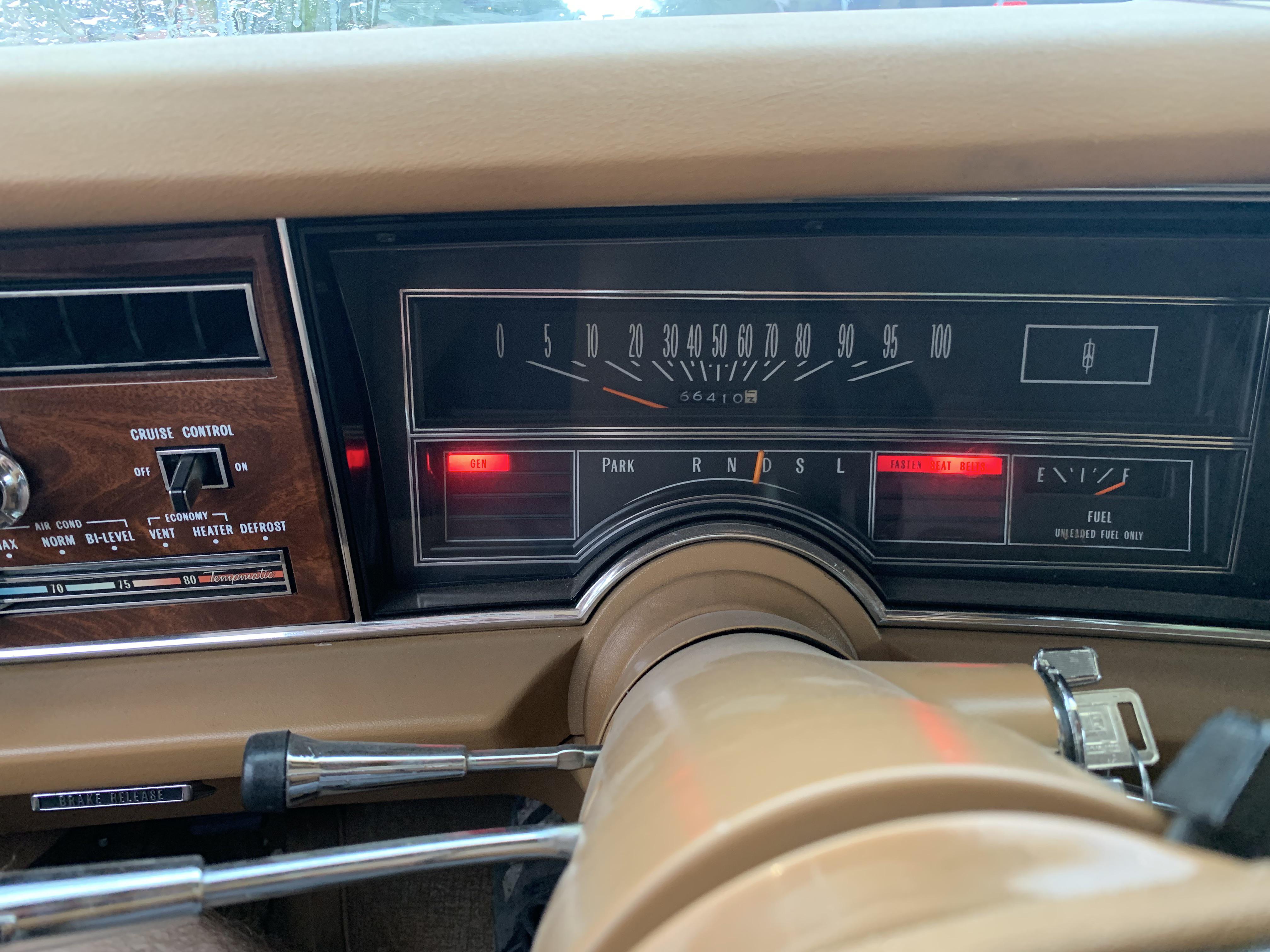 78 toronado. Dash lights staying on? Details in comment. r/projectcar