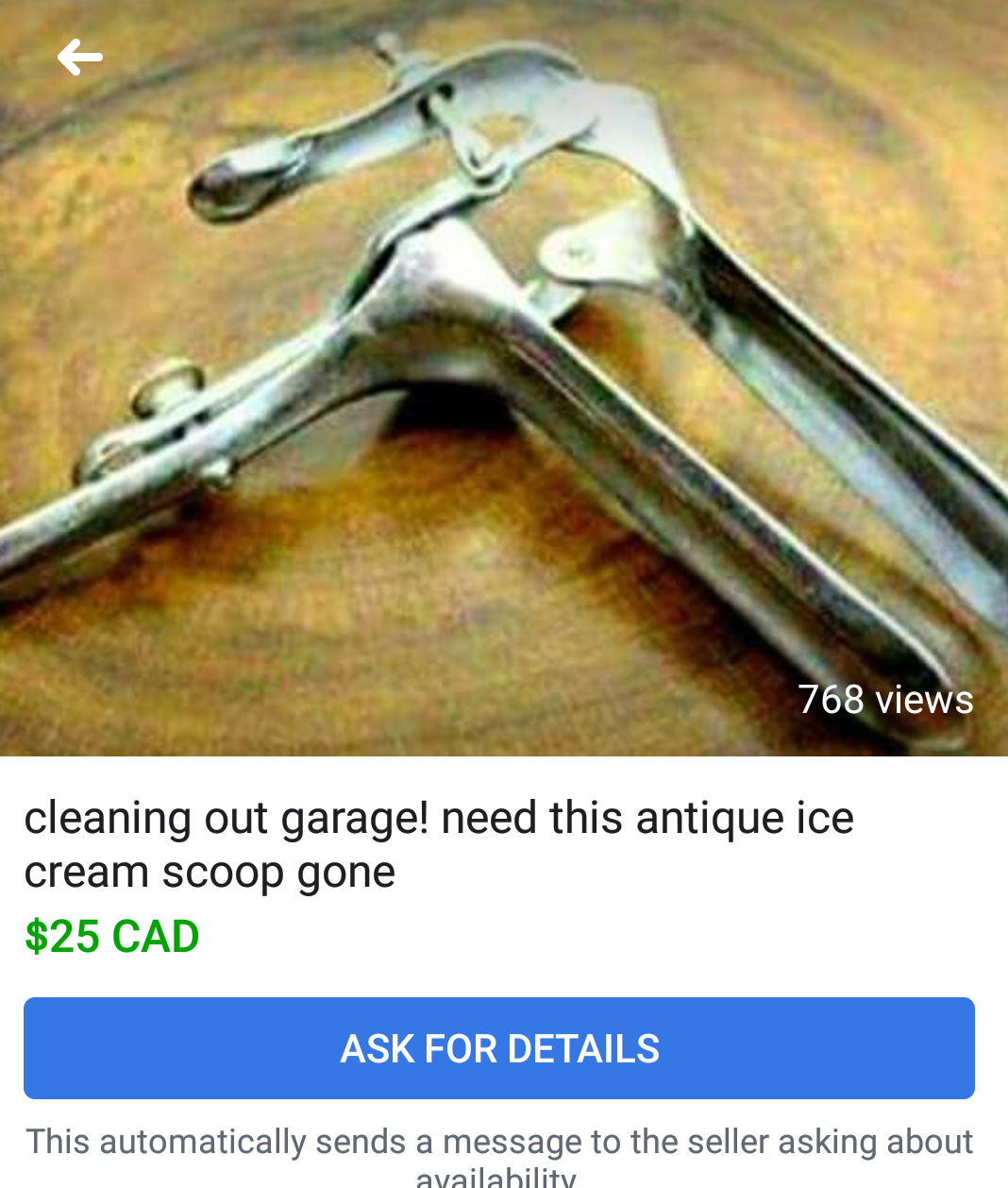 Ha! Found on FB Marketplace! Another "vintage ice cream scooper" has