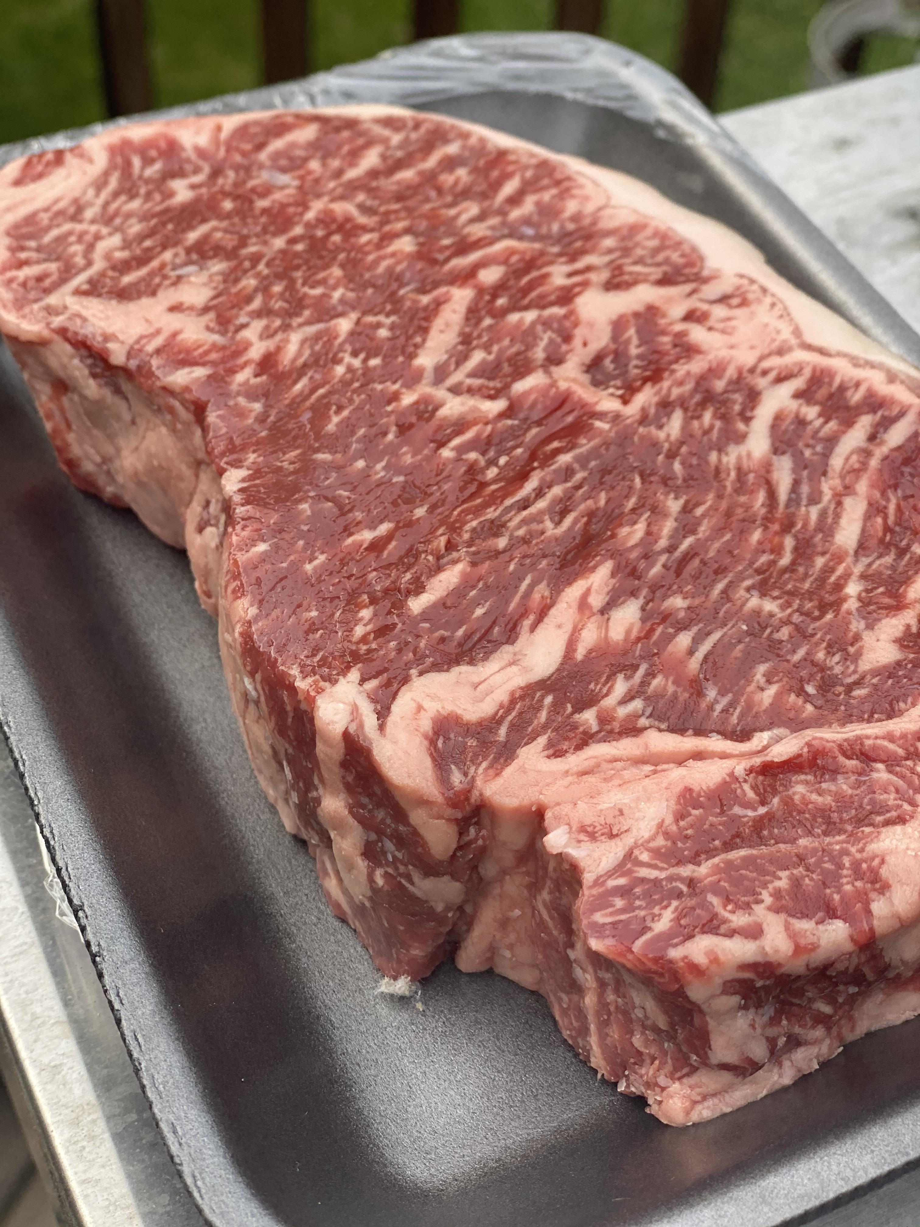 Butcher shop find. American wagyu r/steak