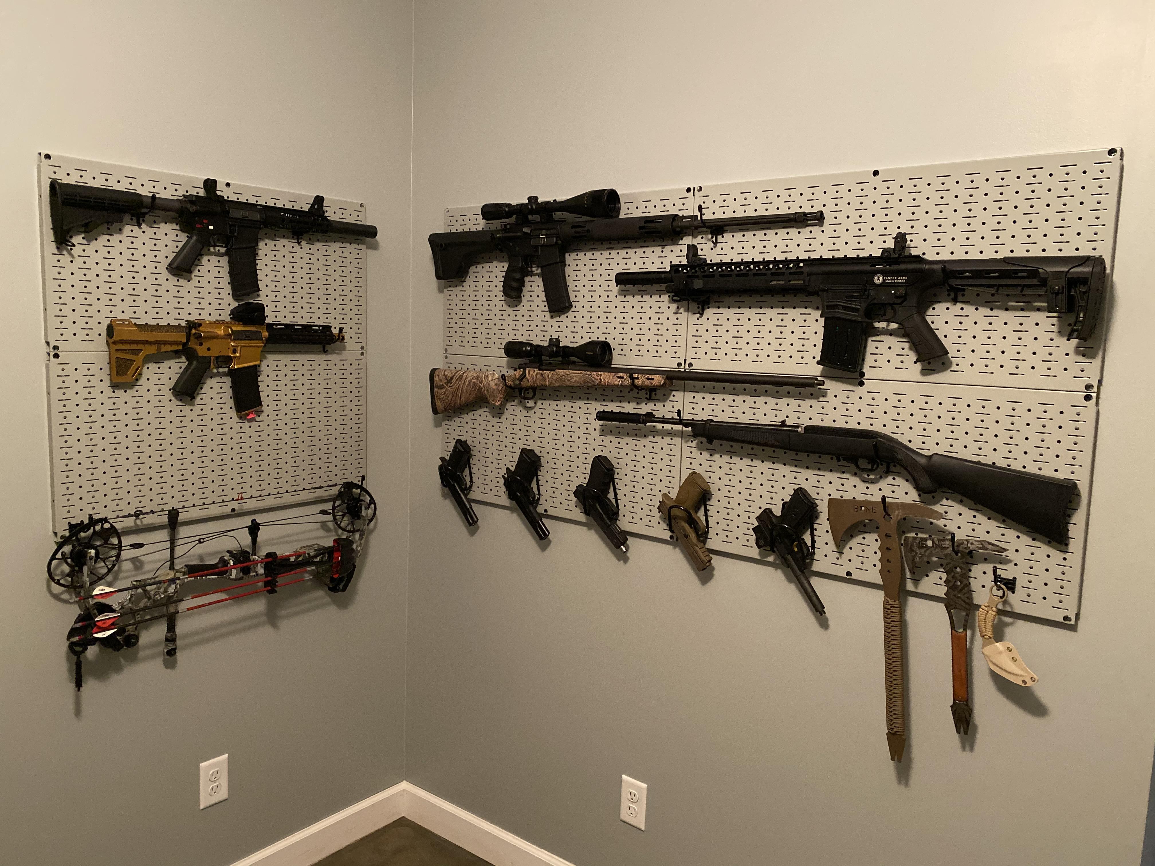 I built a gun wall. I’m building my arsenal back up from a house fire
