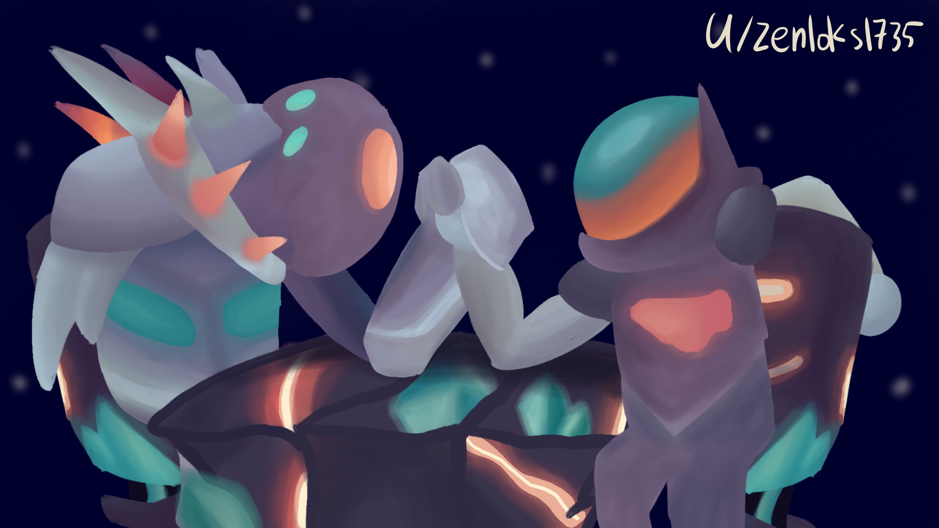 Drawing Calamity Mod Armors Day 9 Titan Heart r/CalamityMod