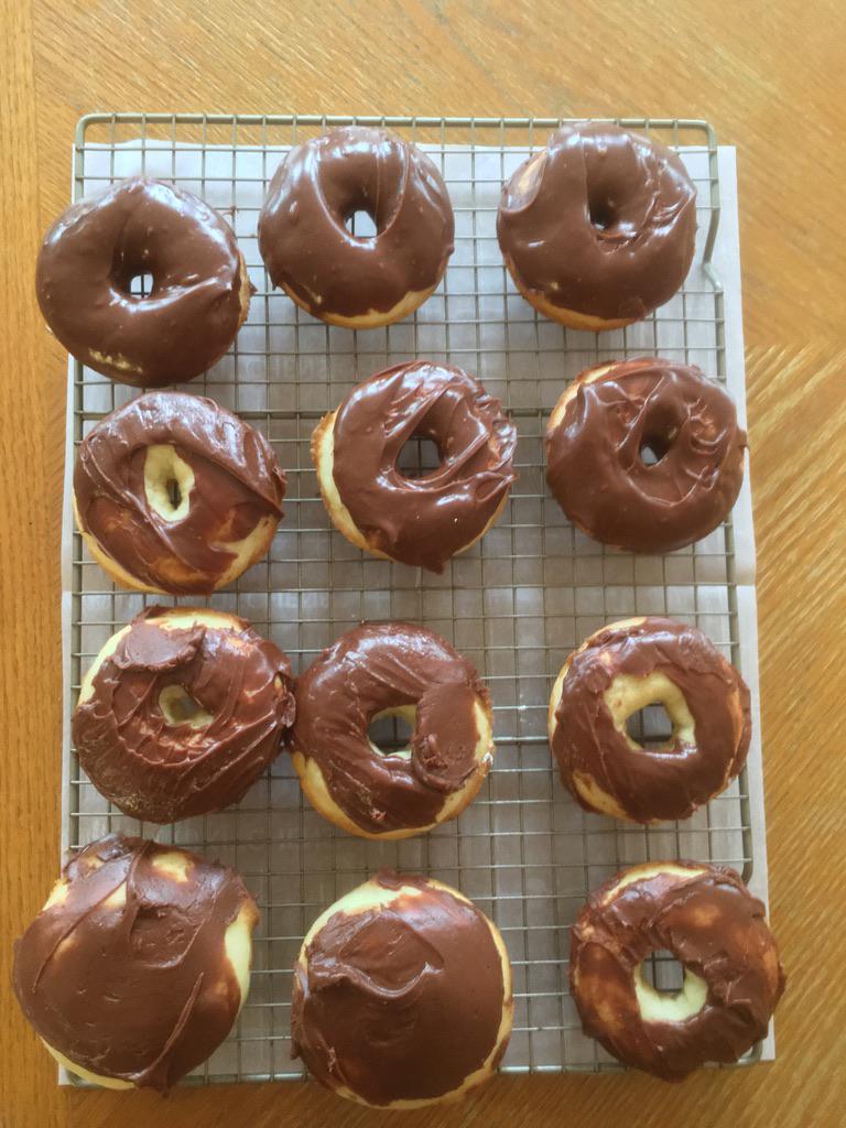 King Arthur Gluten Free Donut Mix with chocolate frosting. r/glutenfree