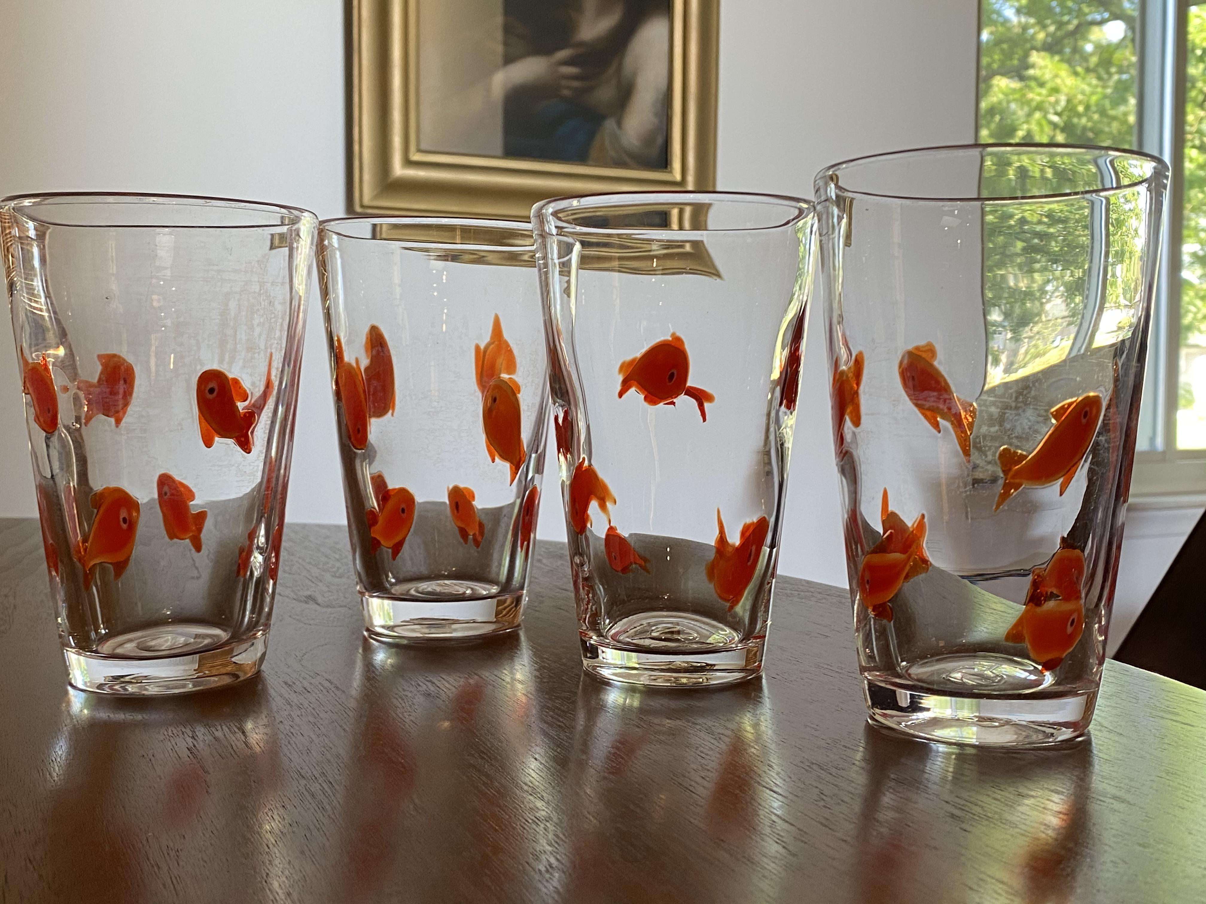Koi Fish Handblown Drinking Glasses, 8 Bucks r/ThriftStoreHauls