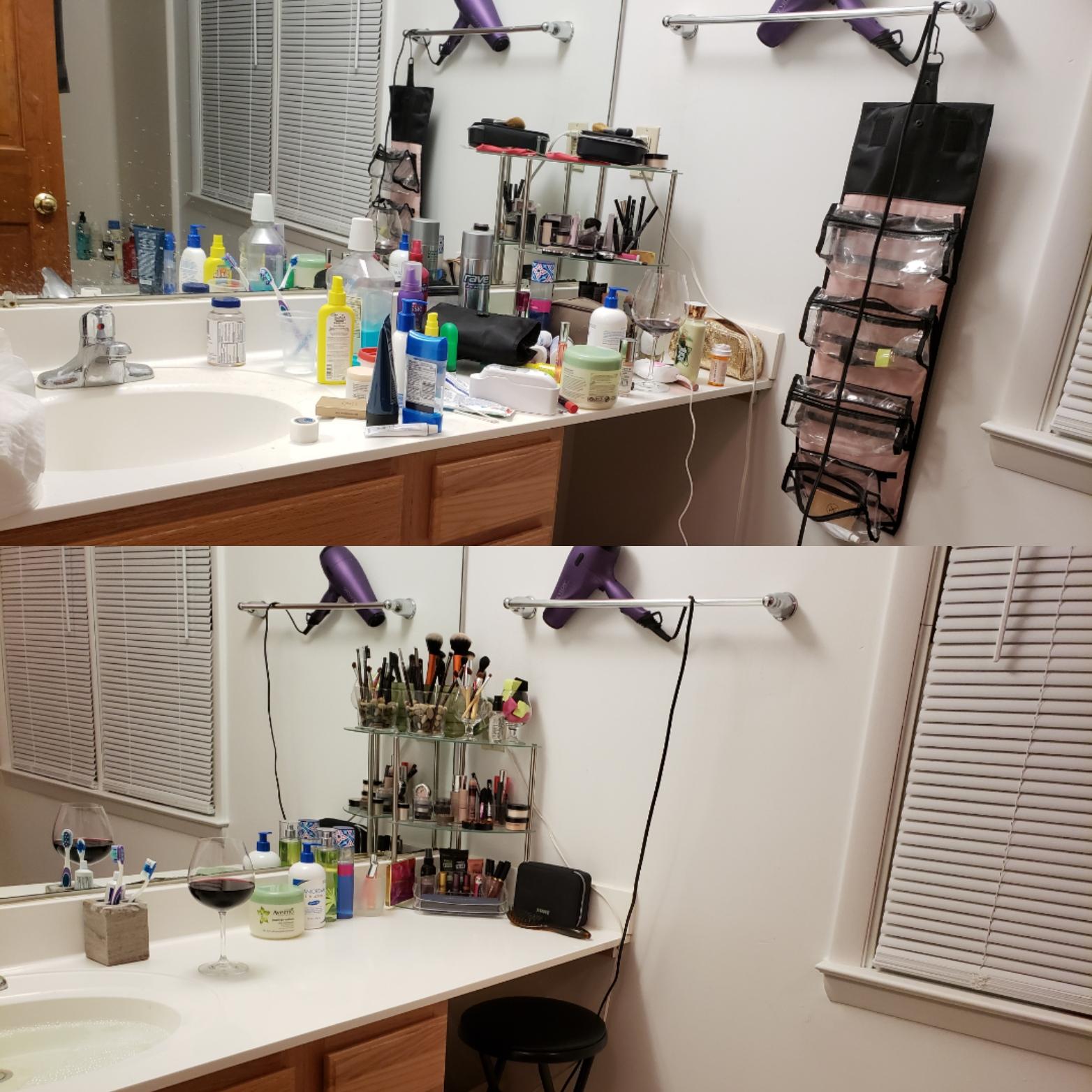 I cleaned my bathroom! I'm having a manic day and my bathroom is