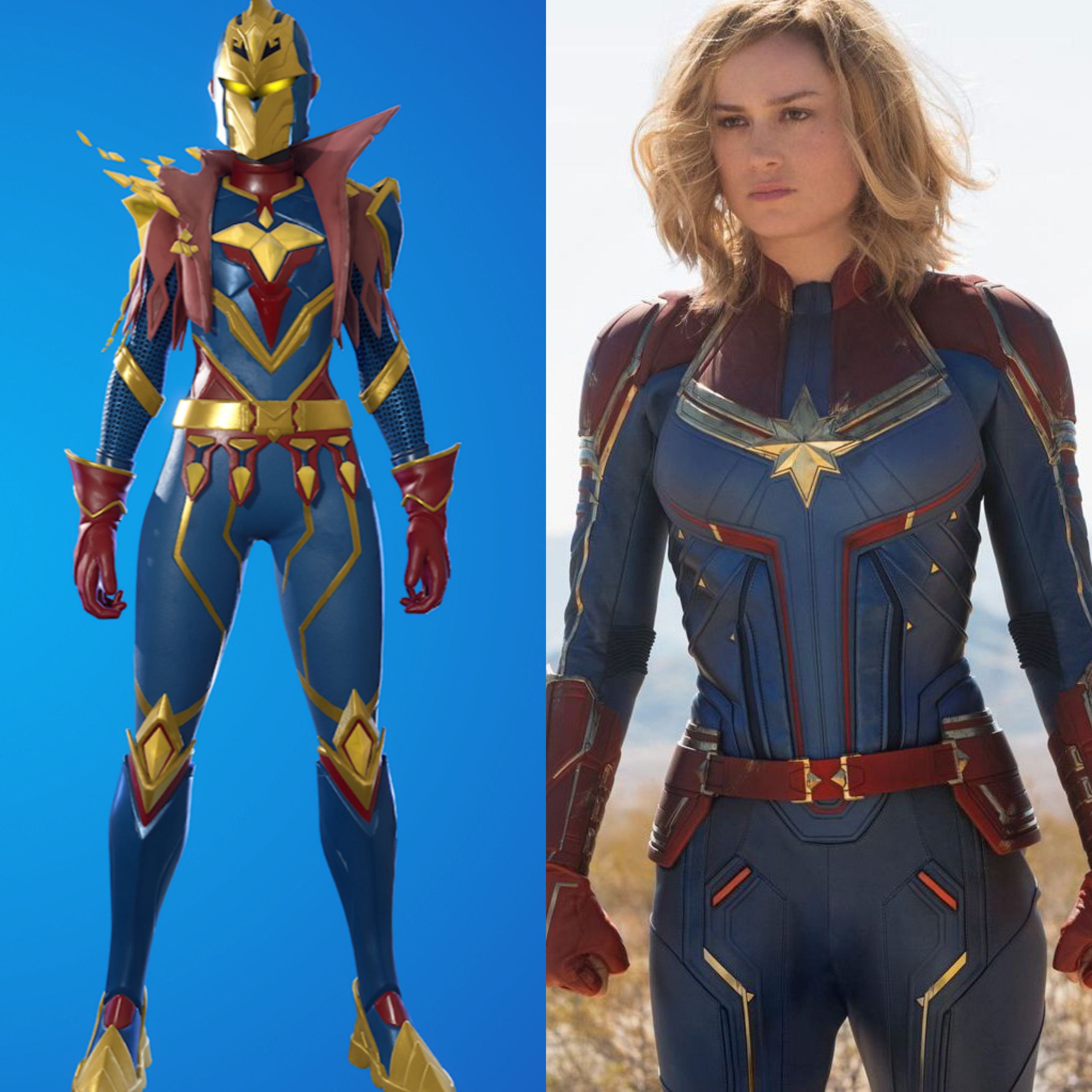 I made a Captain Marvel suit with Spectra Knight r/FortNiteBR