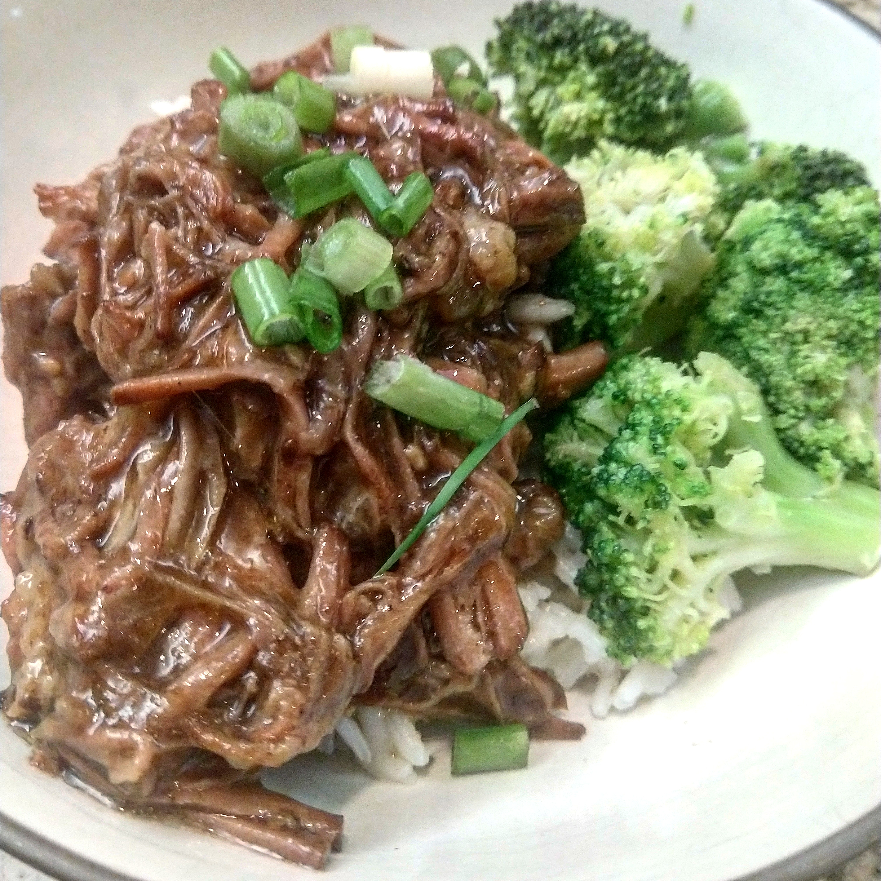 Korean inspired pot roast over rice r/slowcooking