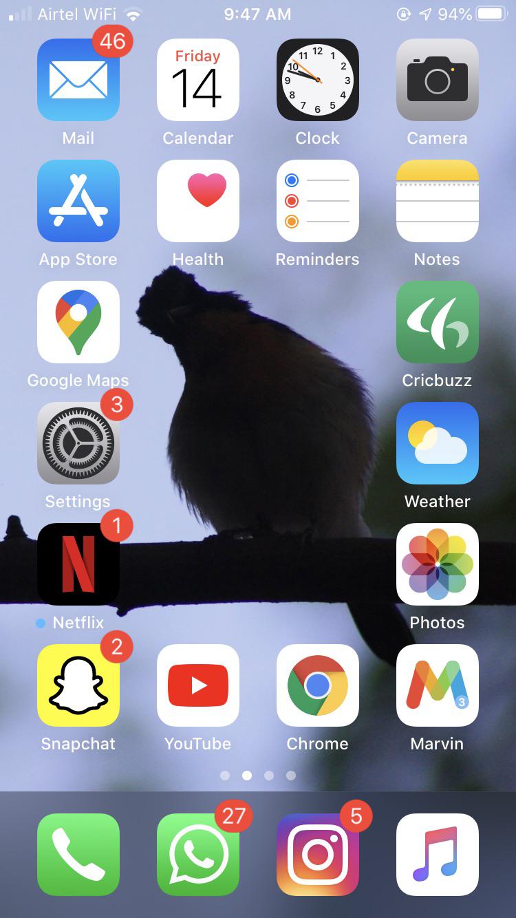 Picture clicked by me and used blank icons for the empty window. No
