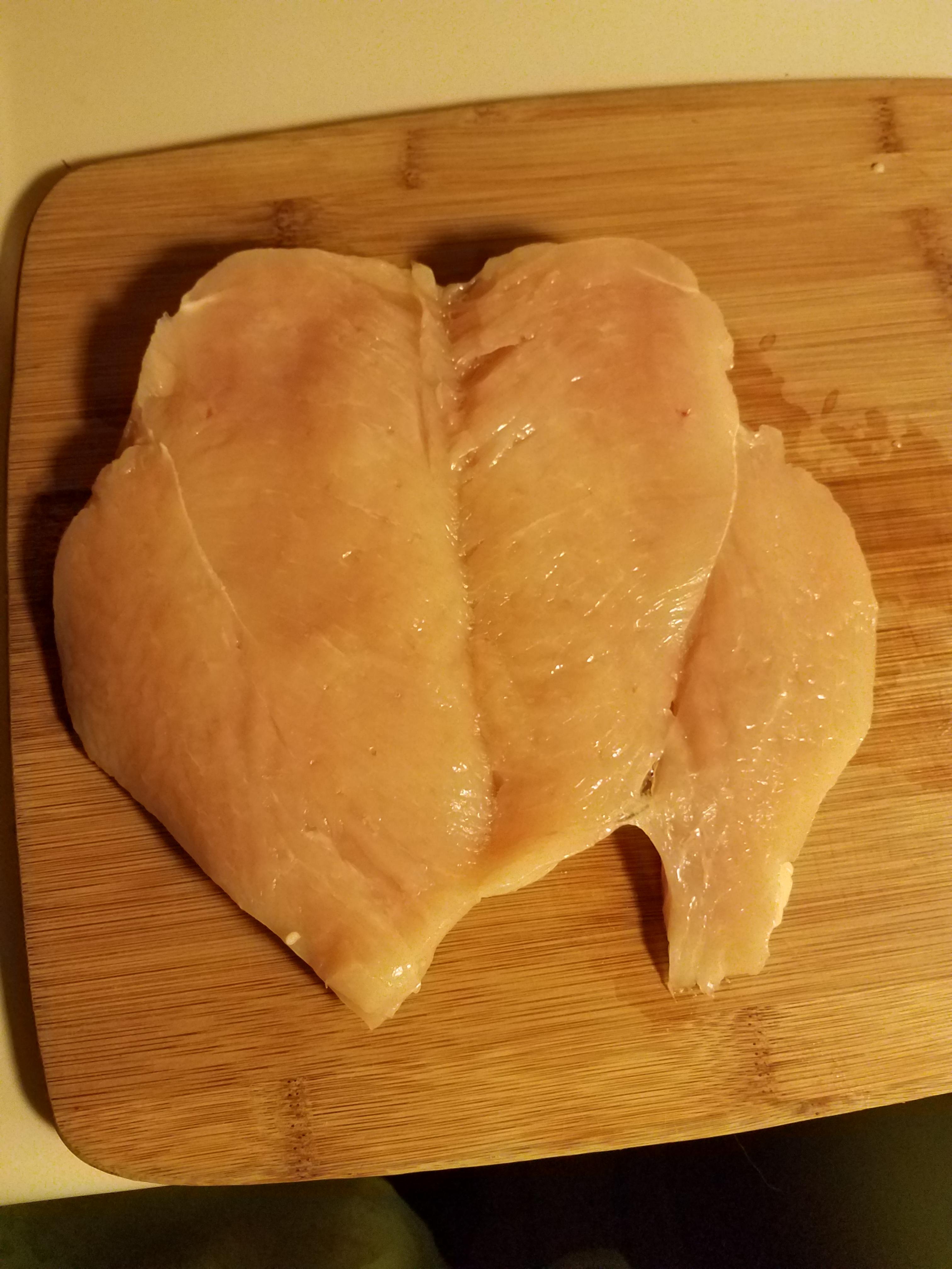 my butterflied chicken breast looked like a whole chicken r