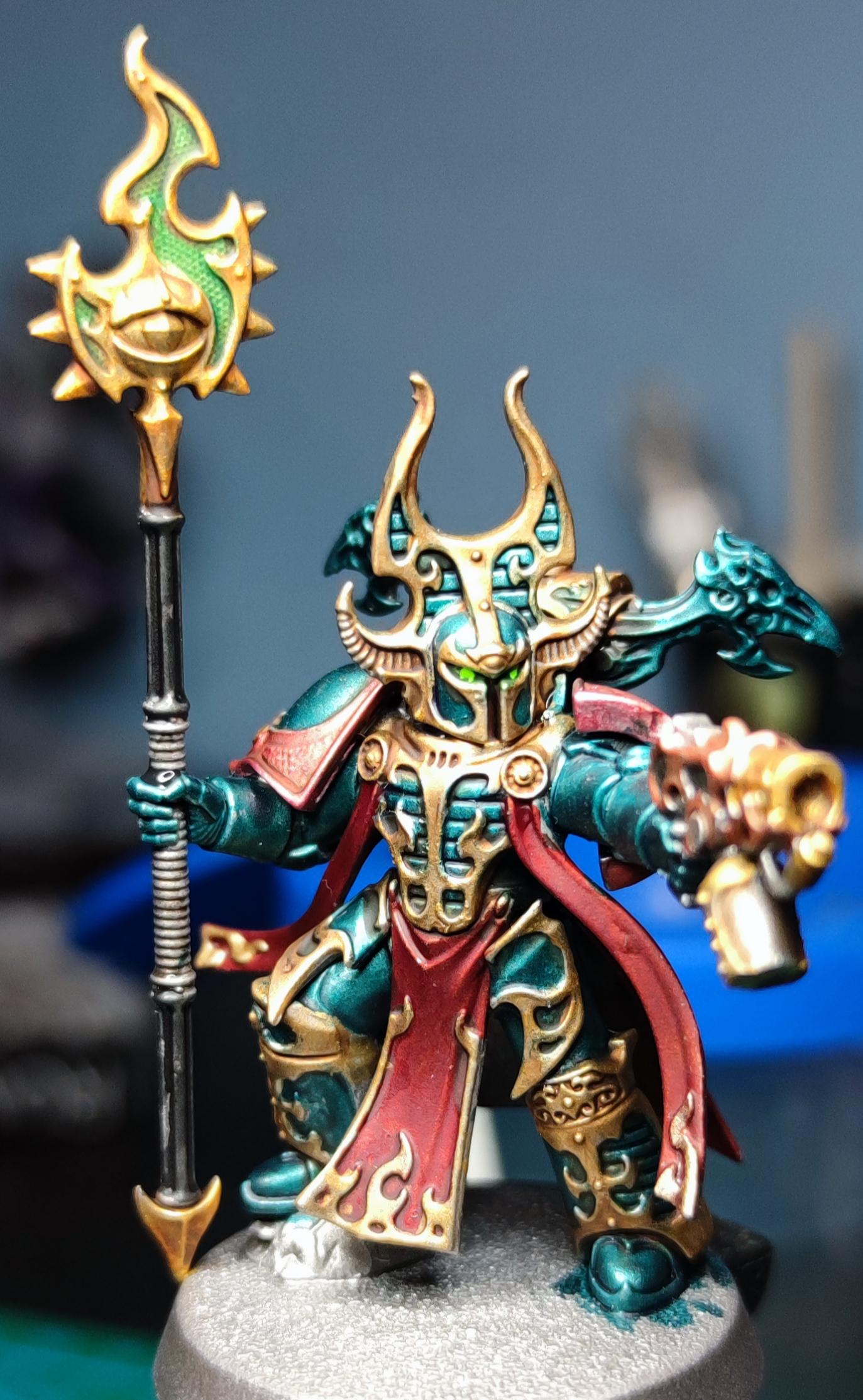 Aspiring Sorcerer ready, now four warpflamer rubrics left r/ThousandSons