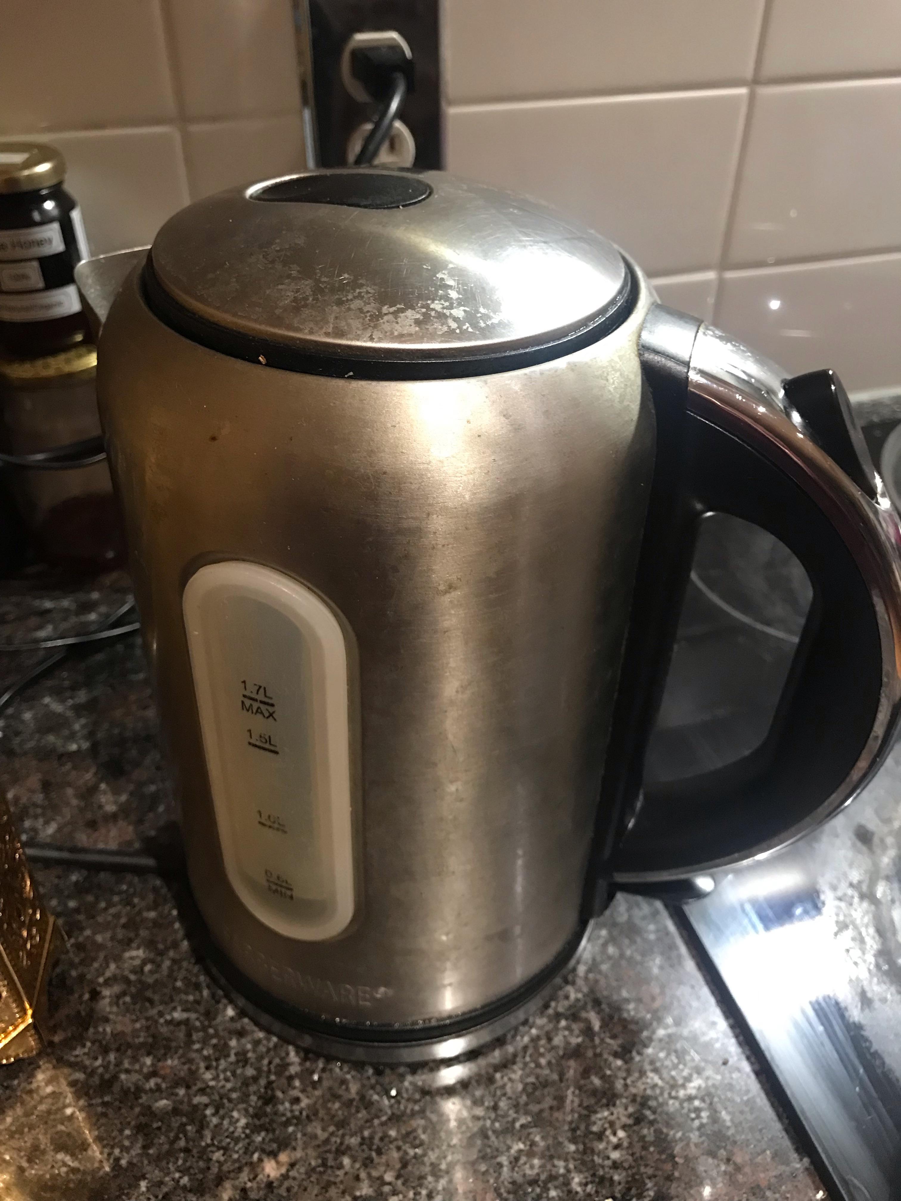 Grease stains on stainless steel kettle. How can I clean this ? r