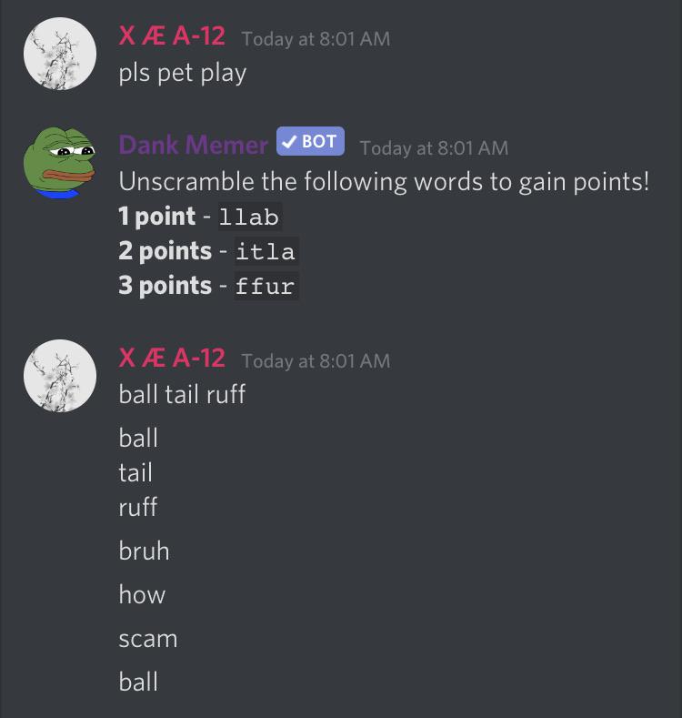 Dank Memer Pet Points SETPQ