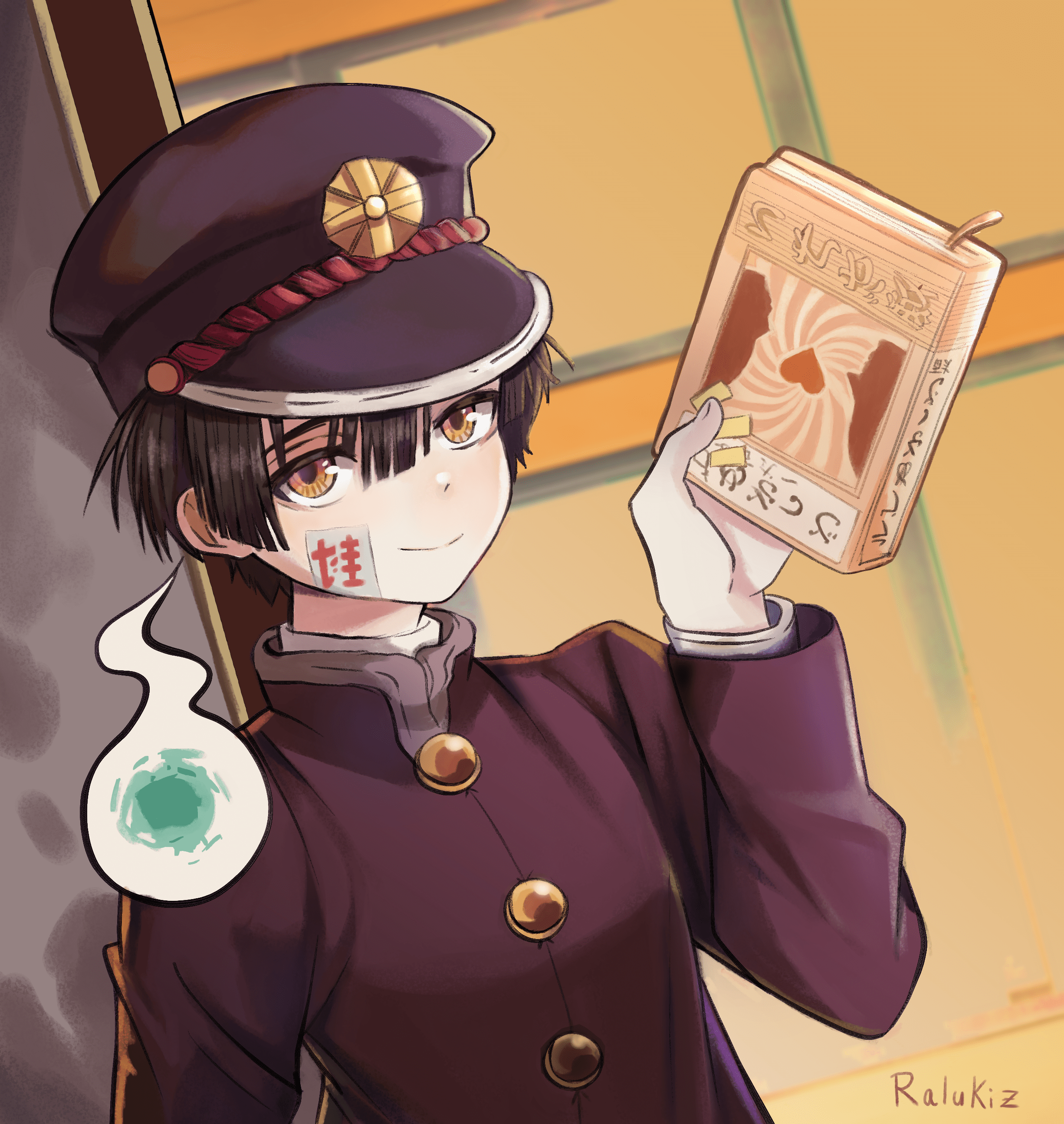 I drew Hanako and his love book r/hanakokun