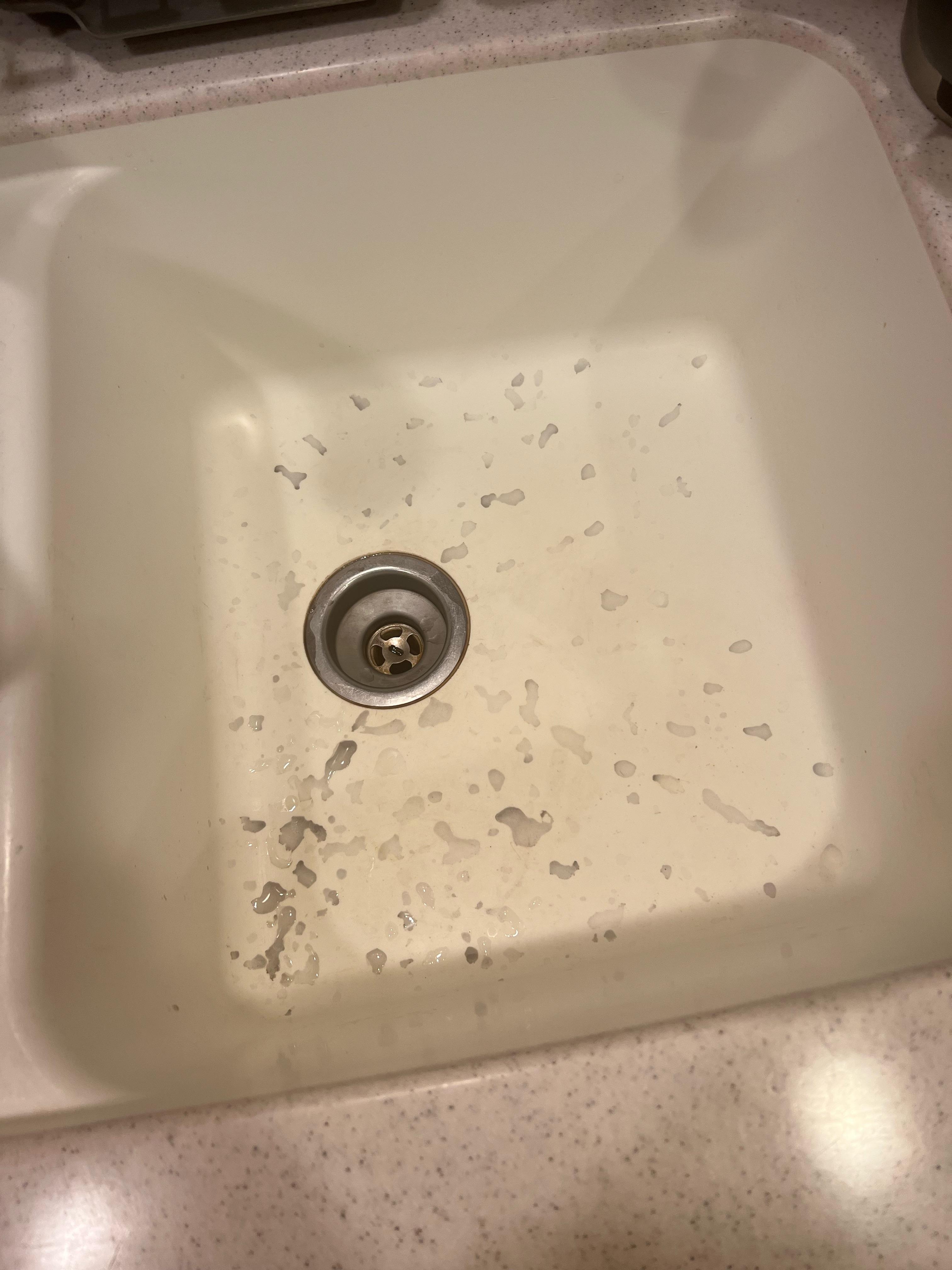 I haven’t been home in a week and came back to these spots in my sink