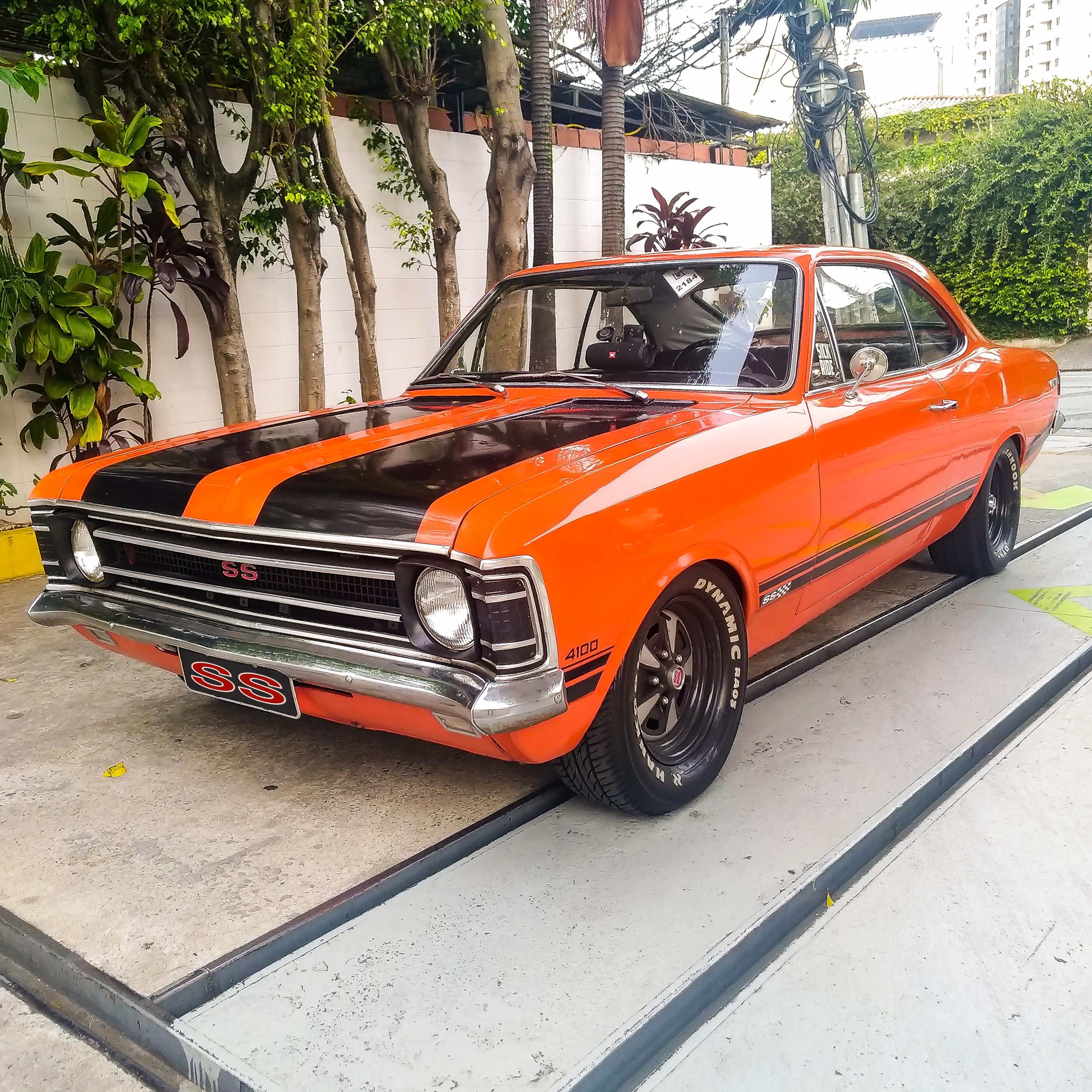 A beautiful [1972 Chevrolet Opala SS] in a gas station. r/spotted