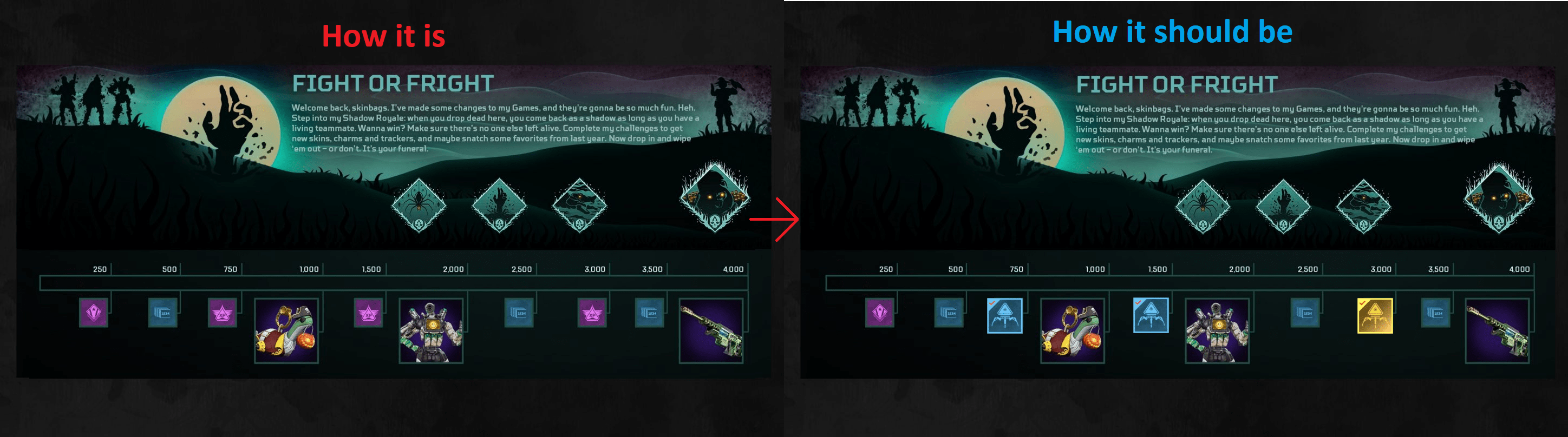 How event tracks should be implemented apexlegends