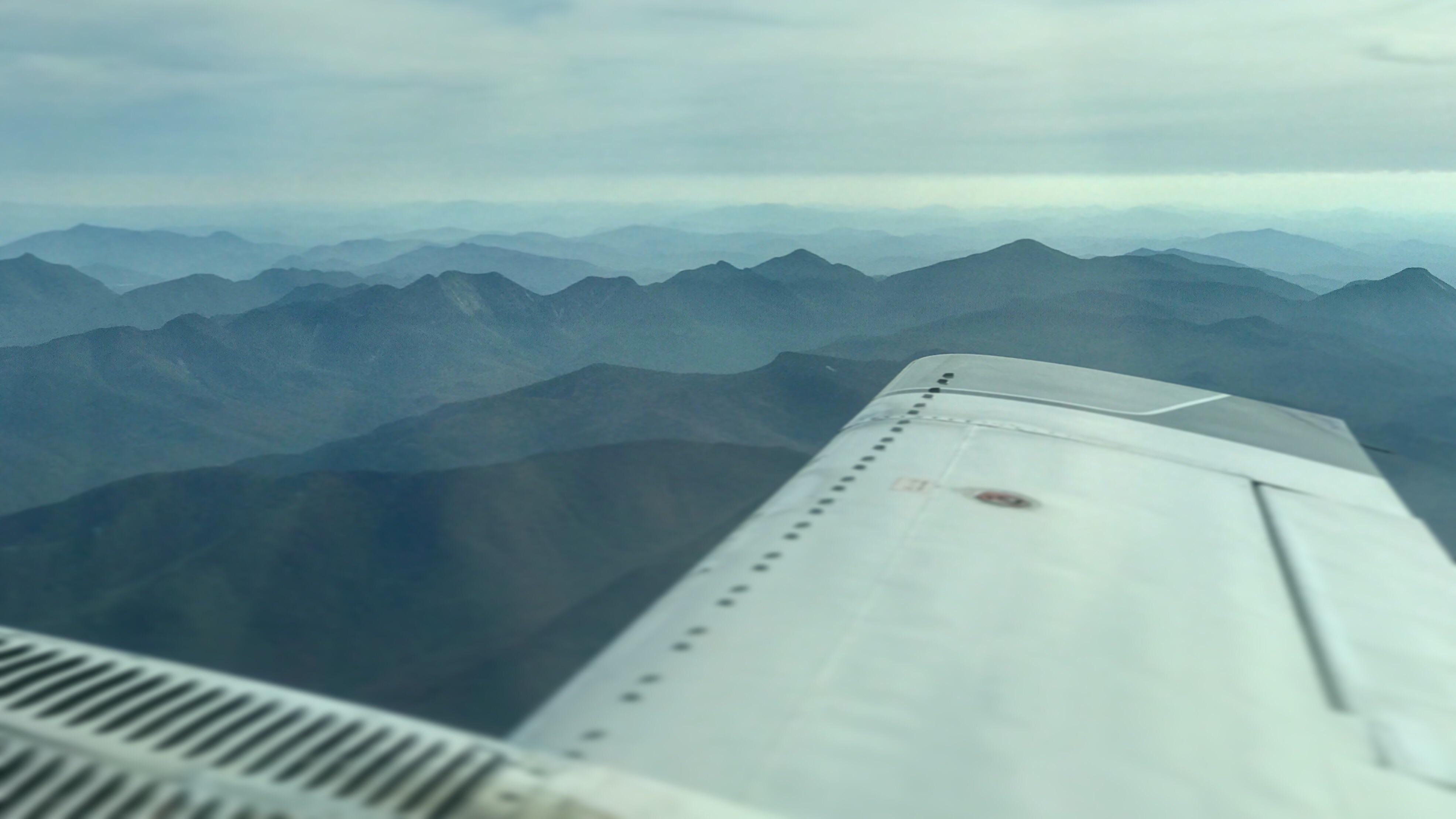 Interesting view of the Great Range on flight out of Saranac Lake r