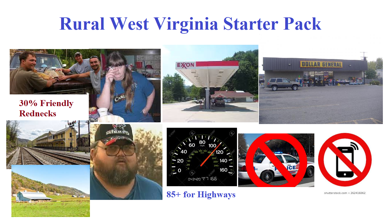 Rural West Virginia Starter Pack r/starterpacks
