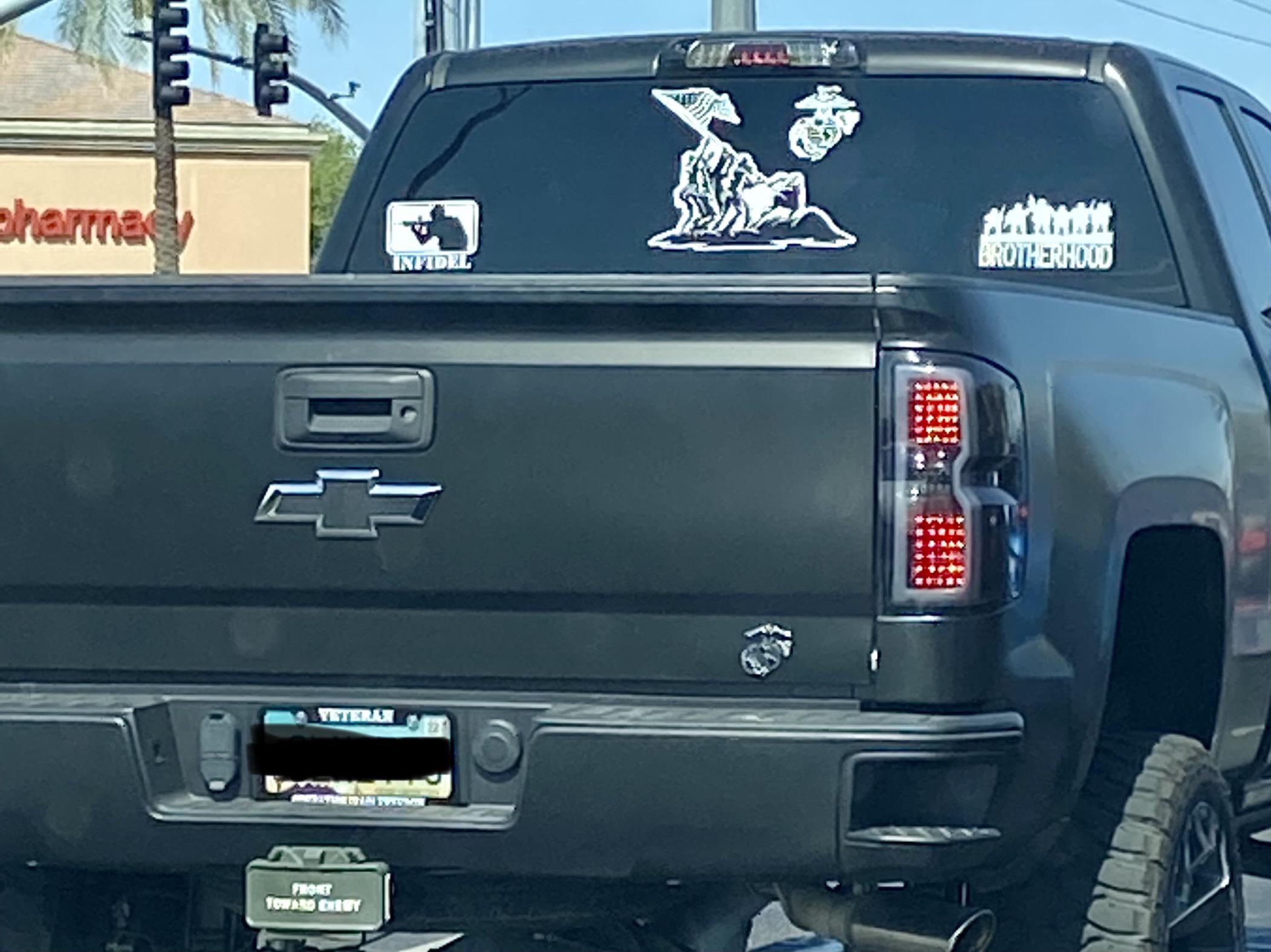 The Claymore tow hitch cover takes the cake. “Front toward enemy” JustBootThings