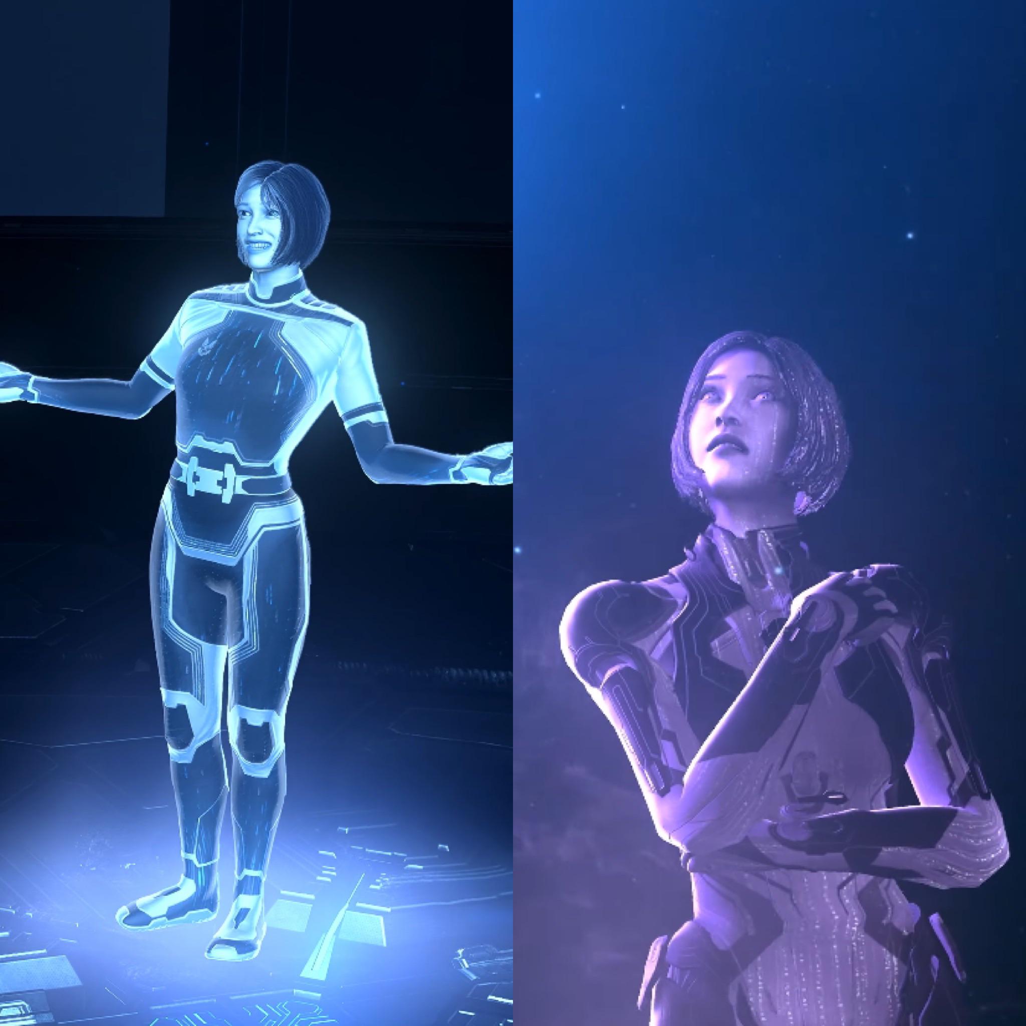 The Weapon and Cortana. Love the designs and the fact that Cortana is