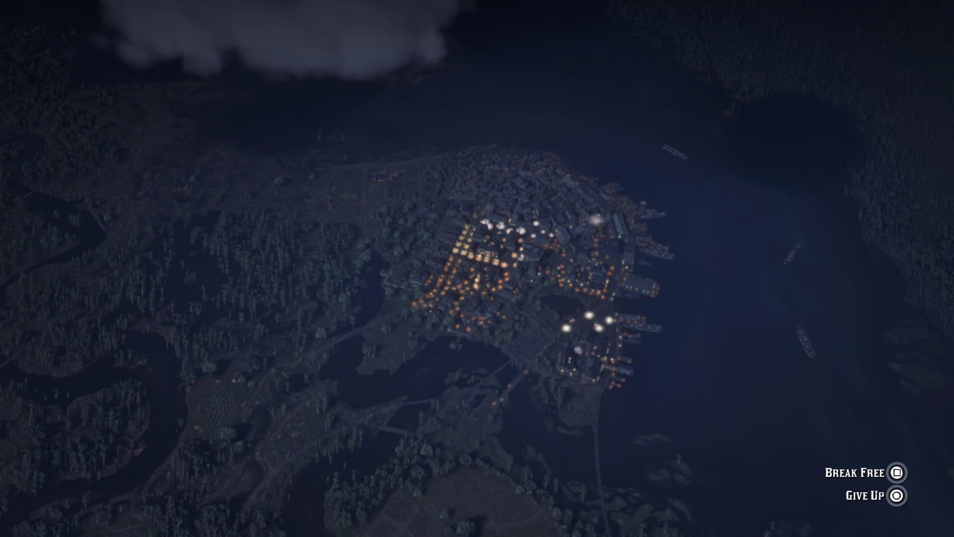 Saint Denis at night.