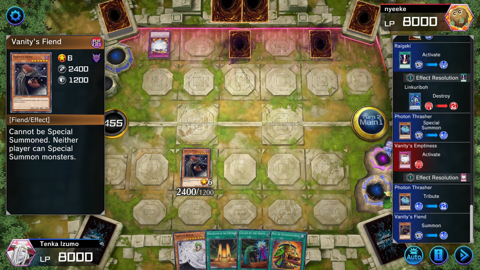 Remember, with Vanity's Emptiness comes Vanity's Fiend. masterduel