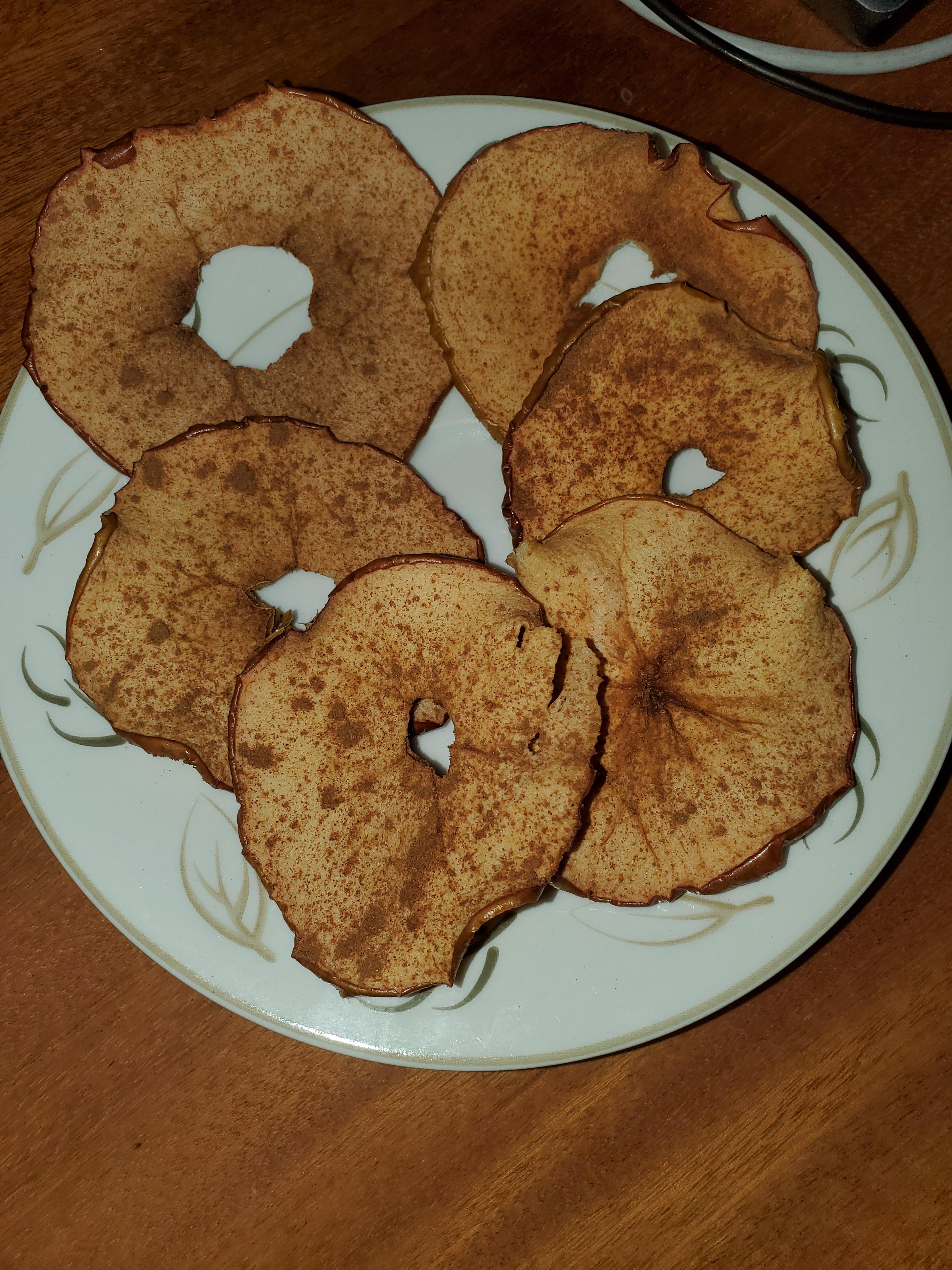 Cinnamon apple chips. slice apples, add cinnamon and put in the oven at