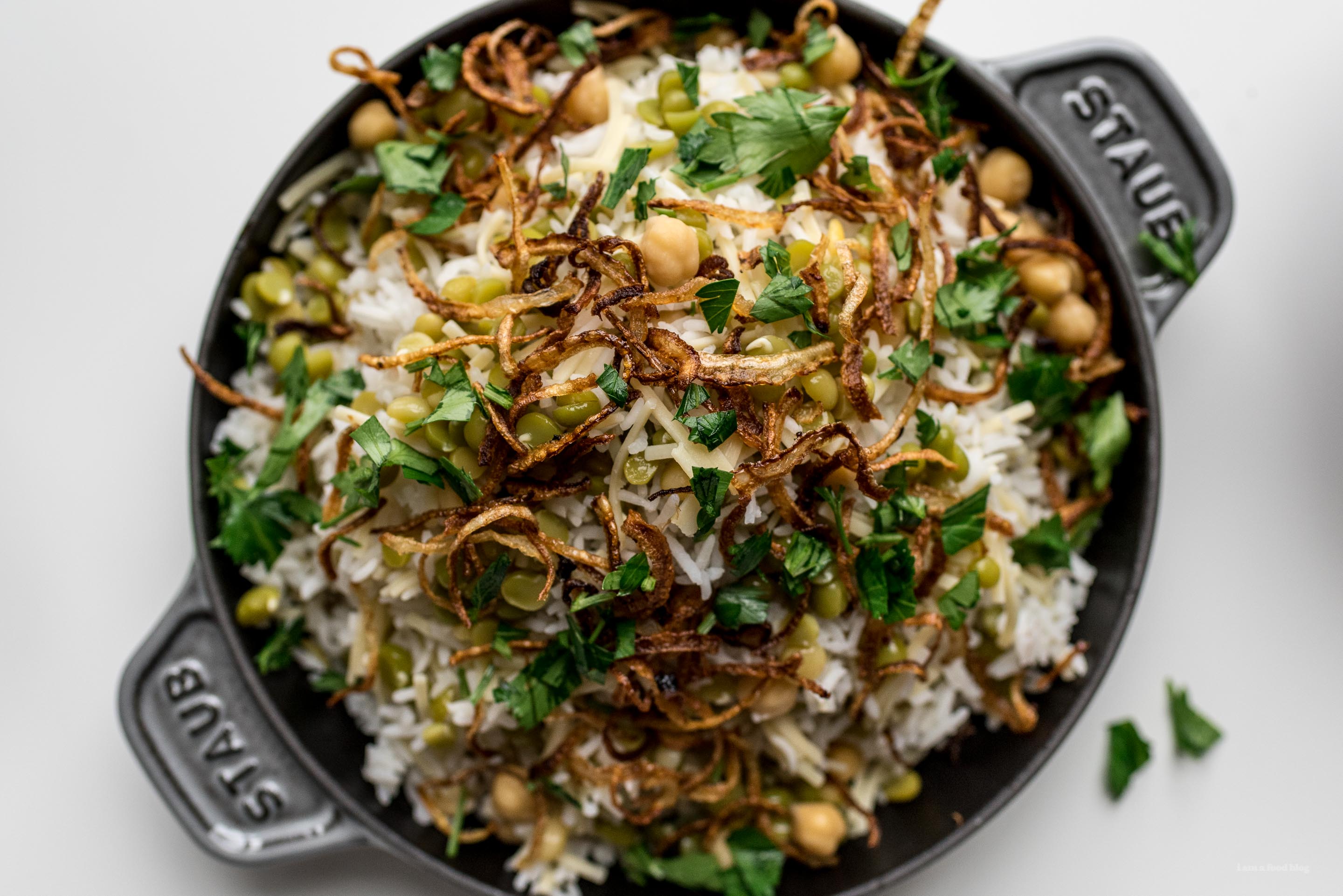 Egyptian Kosheri Rice r/veganrecipes