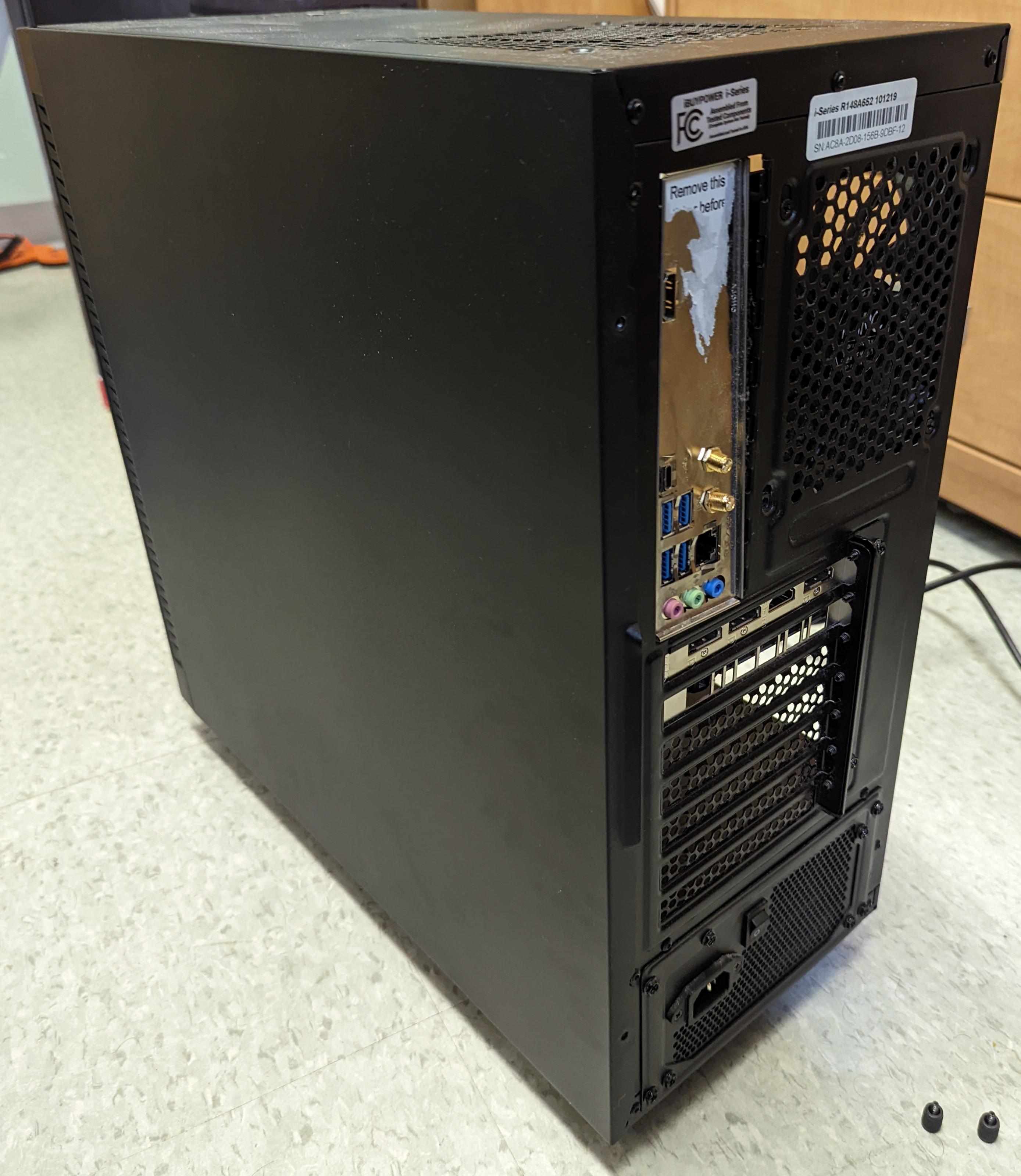 How in the world do I remove the backplate on this iBuyPower PC? r