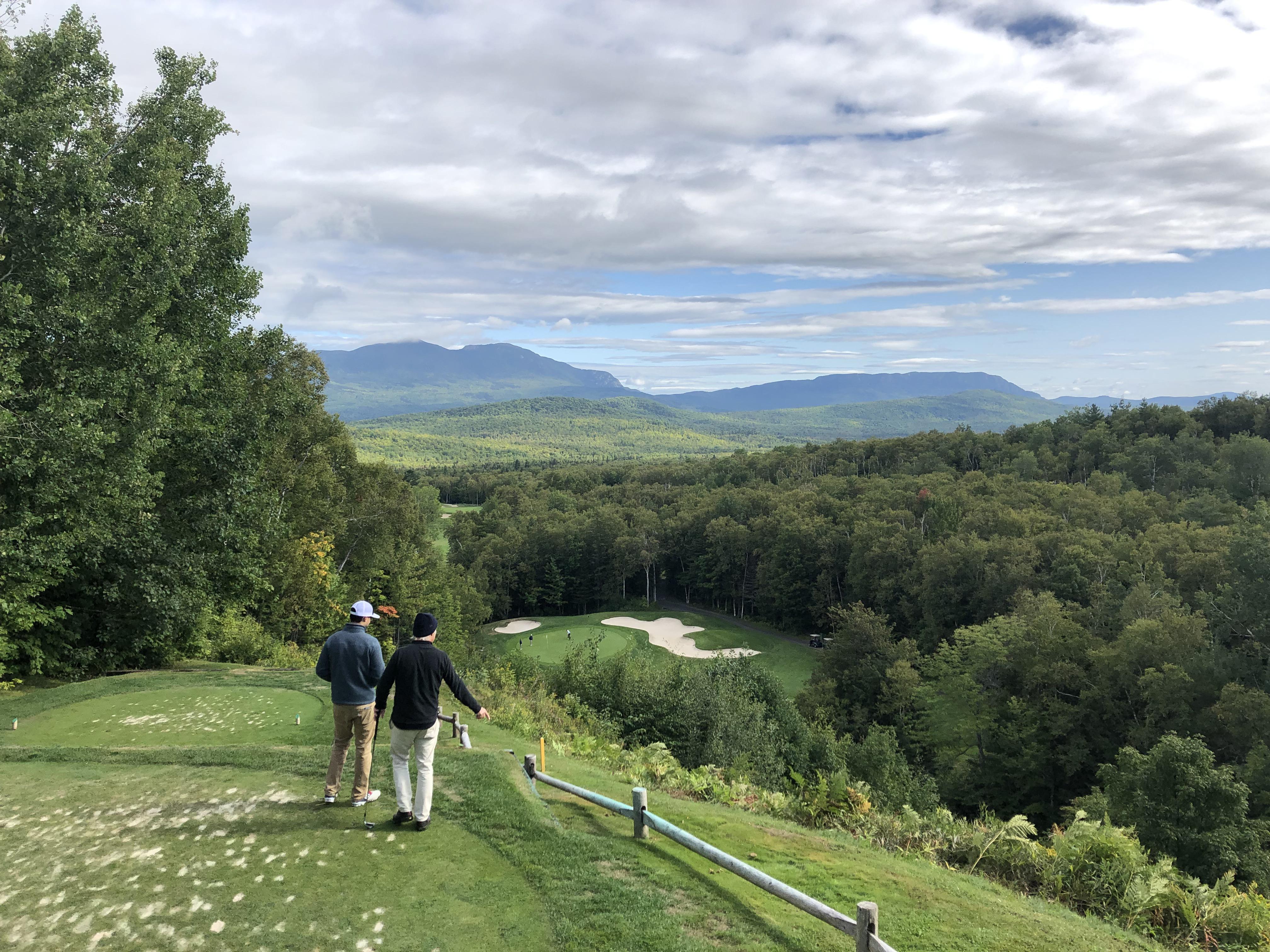 First round in 2 years. Hole 11 Sugarloaf, Maine. Almost aced it! r/golf