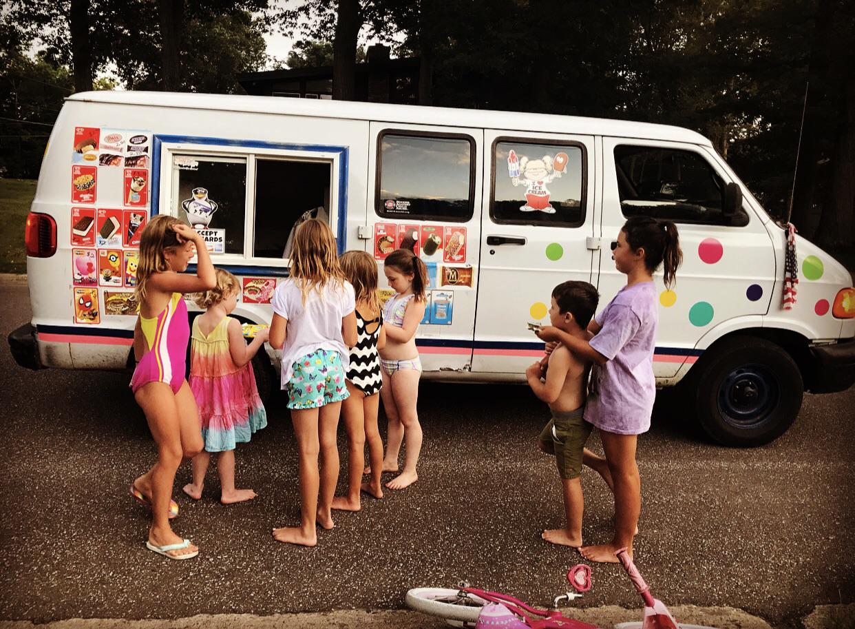 I get just as excited as the kids do when I hear the faint sound of the