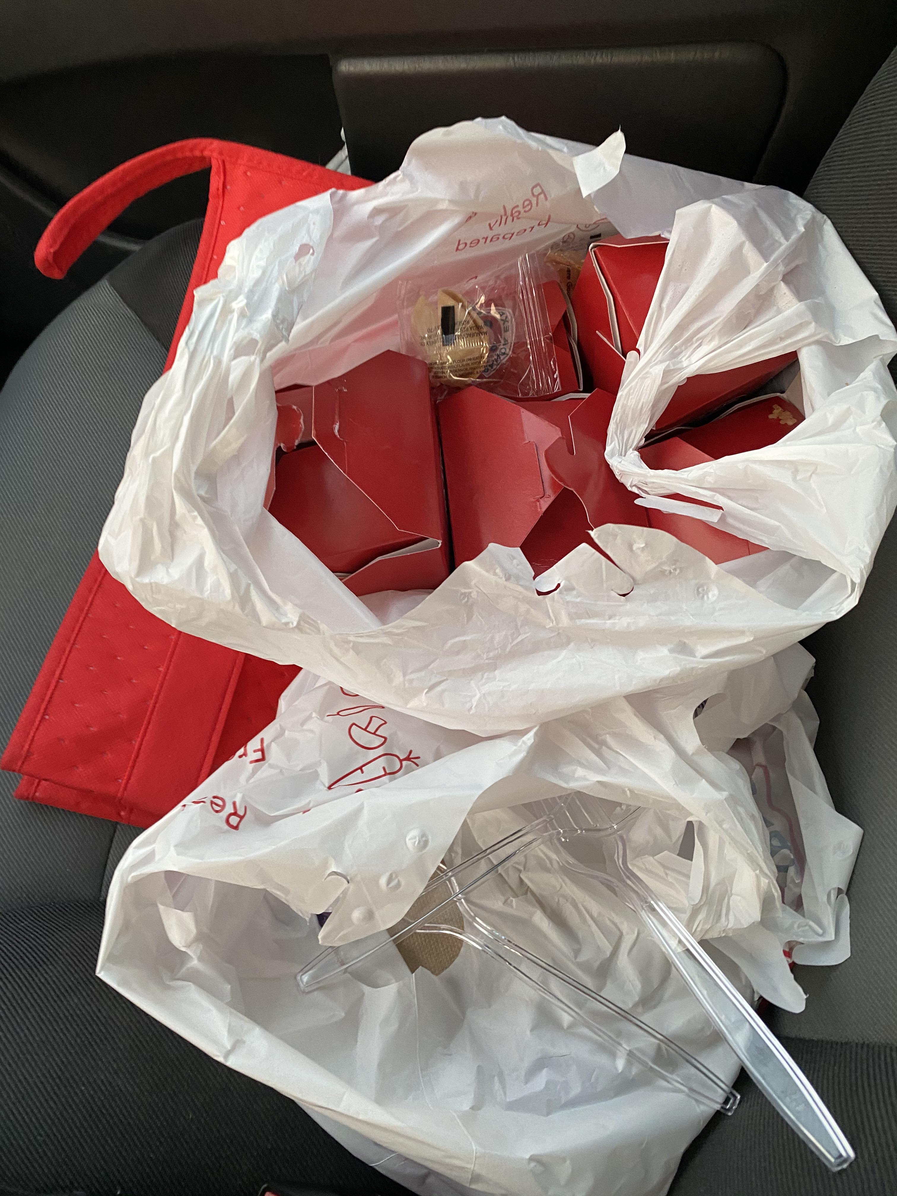 50 worth of Panda Express. Customer cancelled as i was pulling up