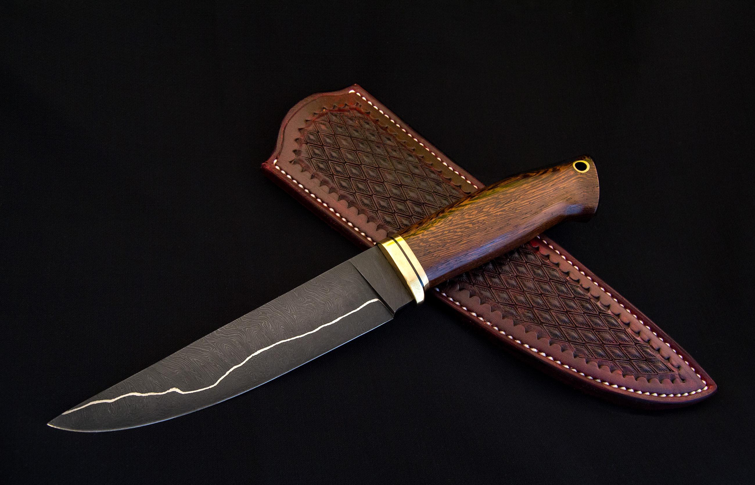 Just finished this damascus blade for fellow redditor r/Bladesmith