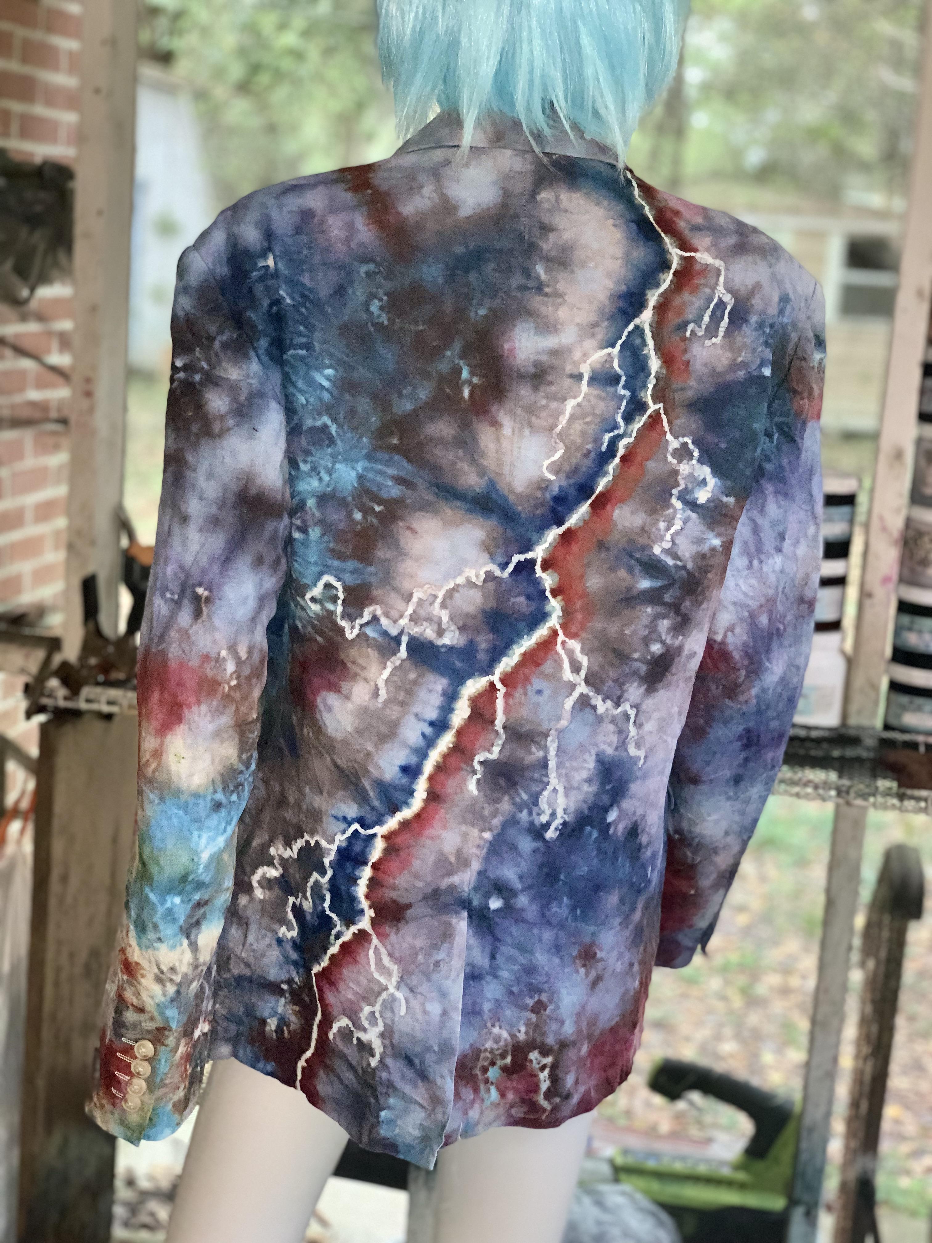 tie dye blazer with a batik bolt r/tiedye