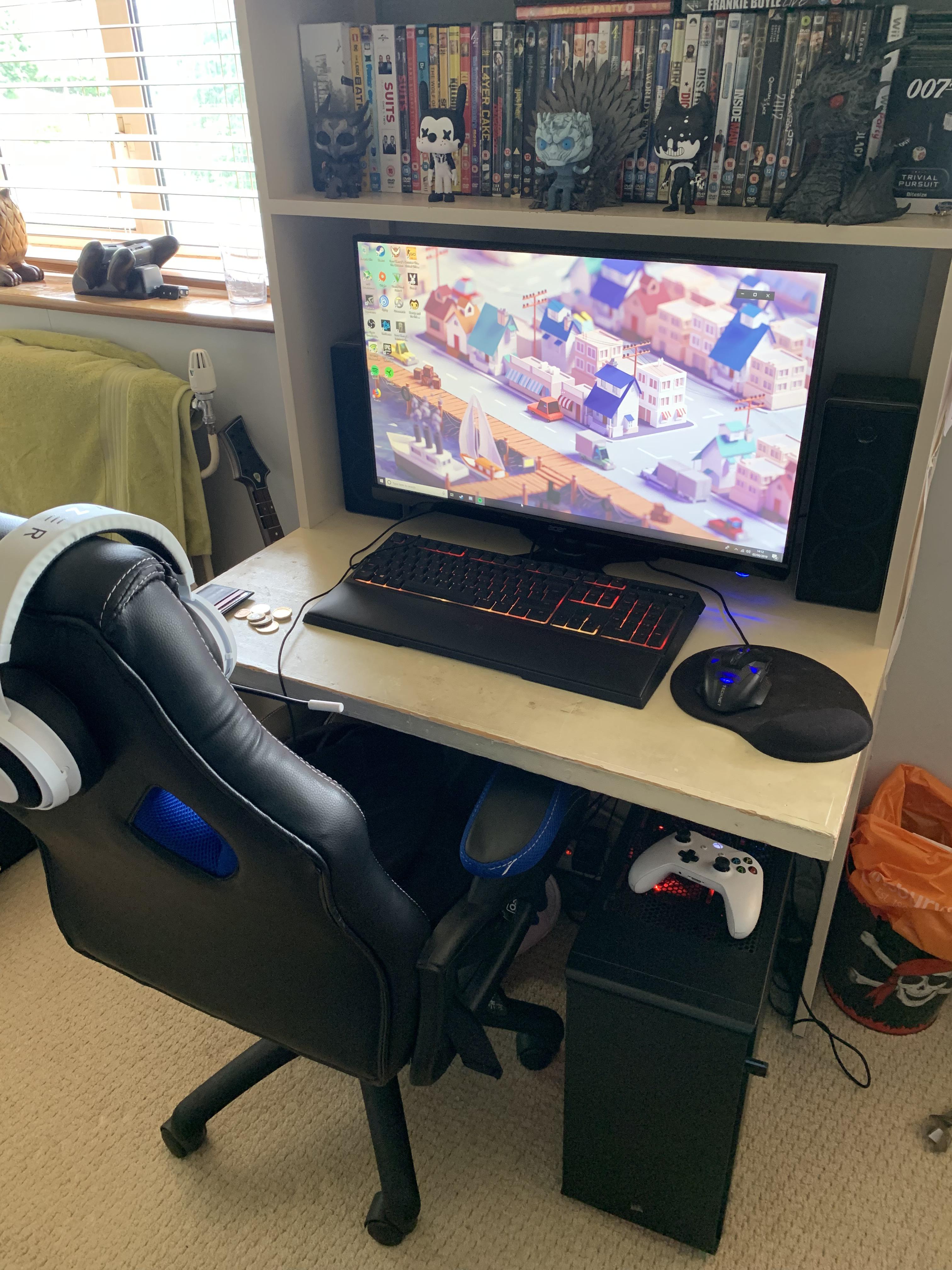 It’s not much but, I’ve finally completed my gaming set up! r/gaming