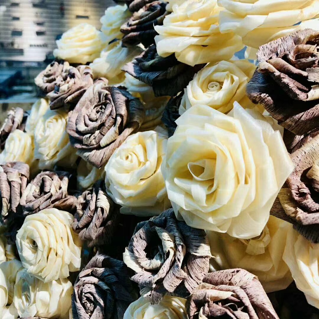 Wood shavings flowers r/woodworking