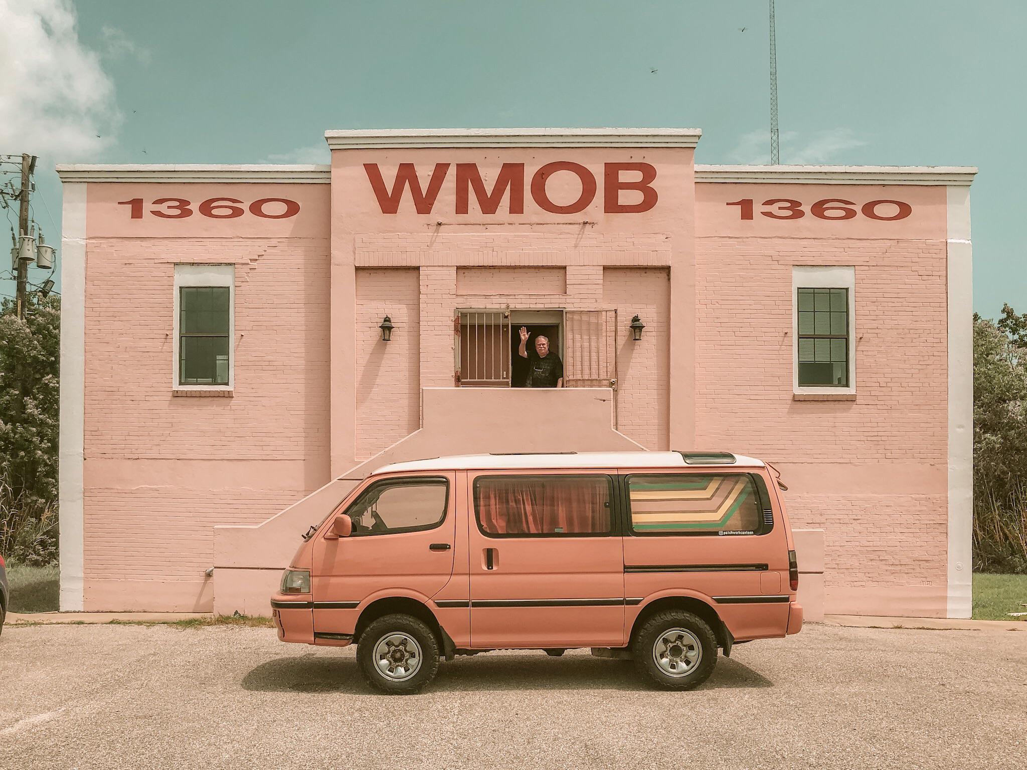 Stopped at this historic radio station building and the host popped