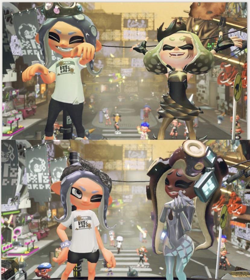 PSA If you take photos with the Pearl and Marina amiibo, they will