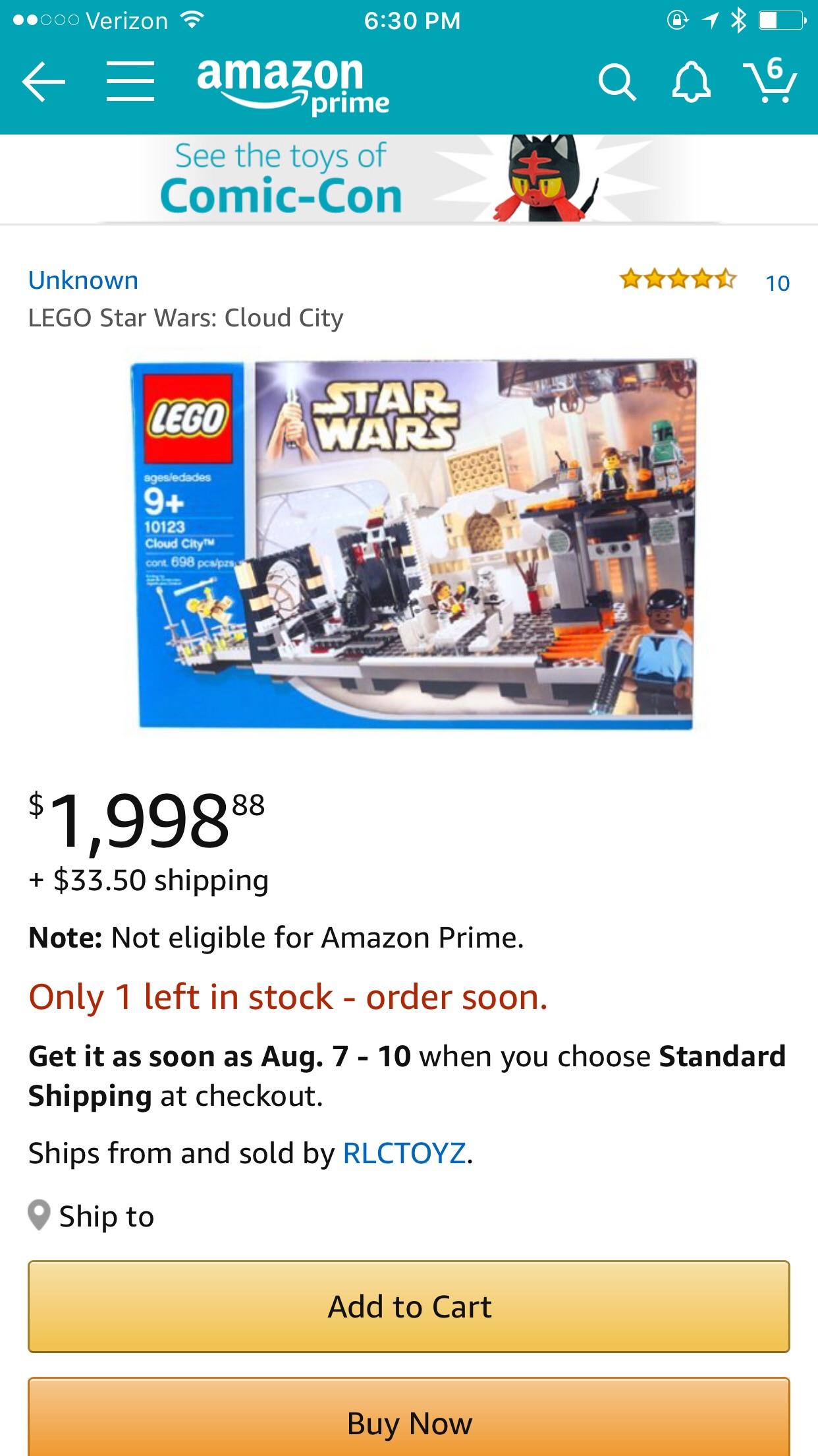 Oh sure let me get my credit card! lego