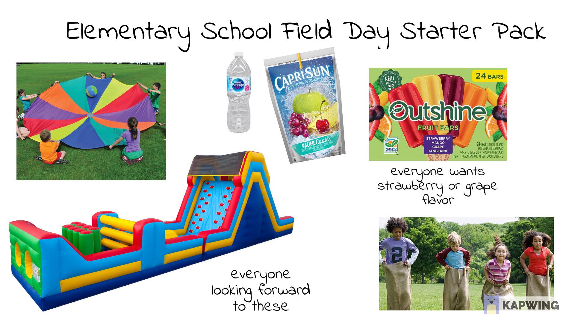 Elementary School Field Day Starter Pack r/starterpacks